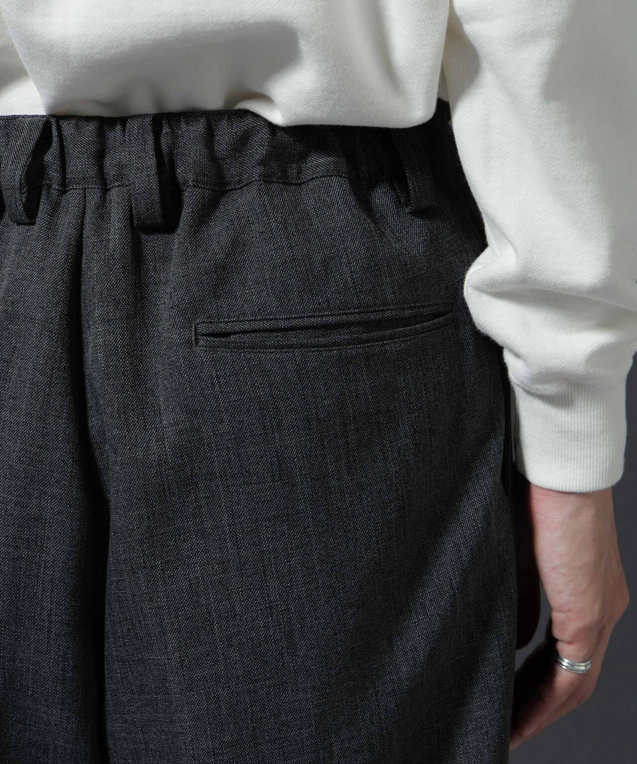 「大人のワイドパンツ」シャークスキンイージースラックス 6685227208