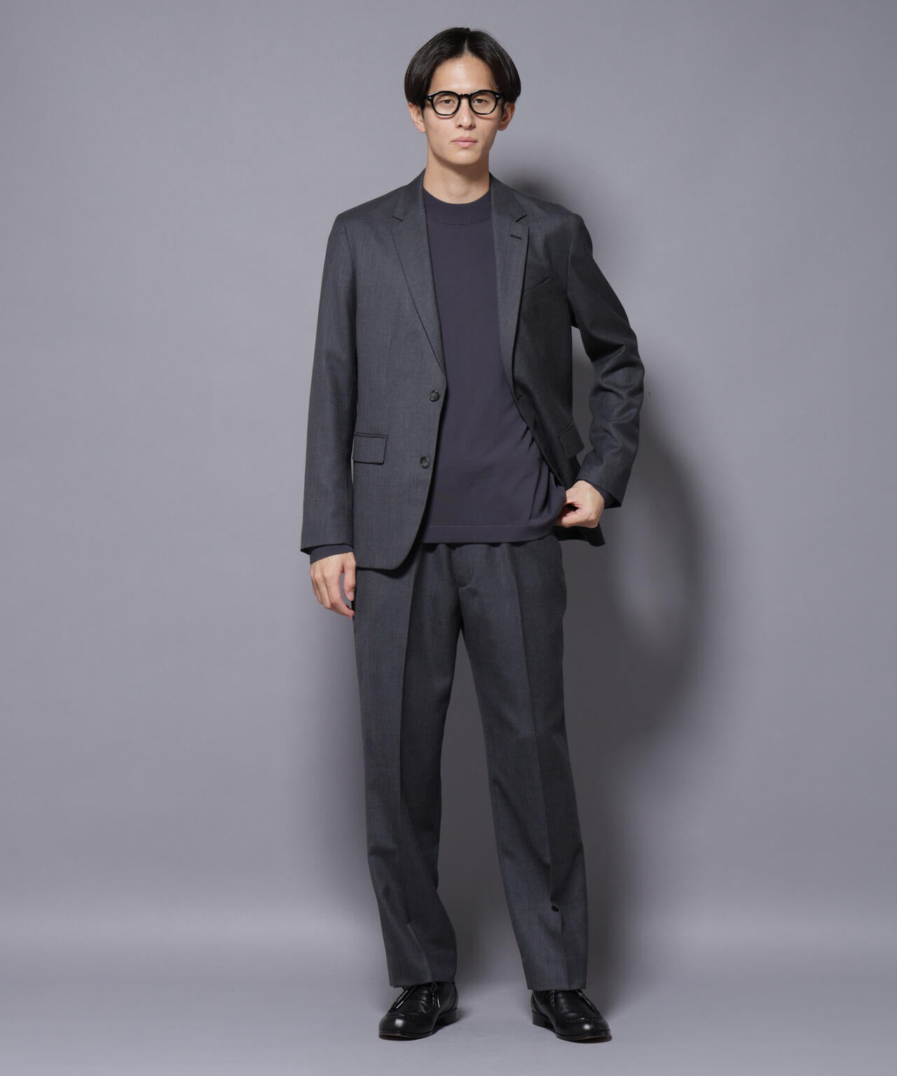 「N JACKET PREMIUM」RENU(R)洗えるサキソニーストレートパンツ 6685229208