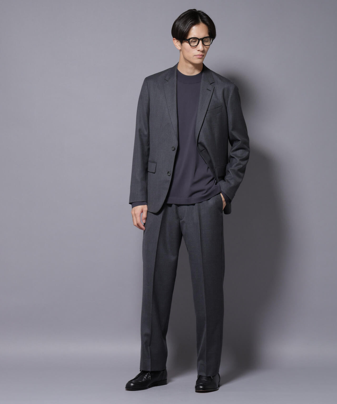 「N JACKET PREMIUM」RENU(R)洗えるサキソニーストレートパンツ 6685229208