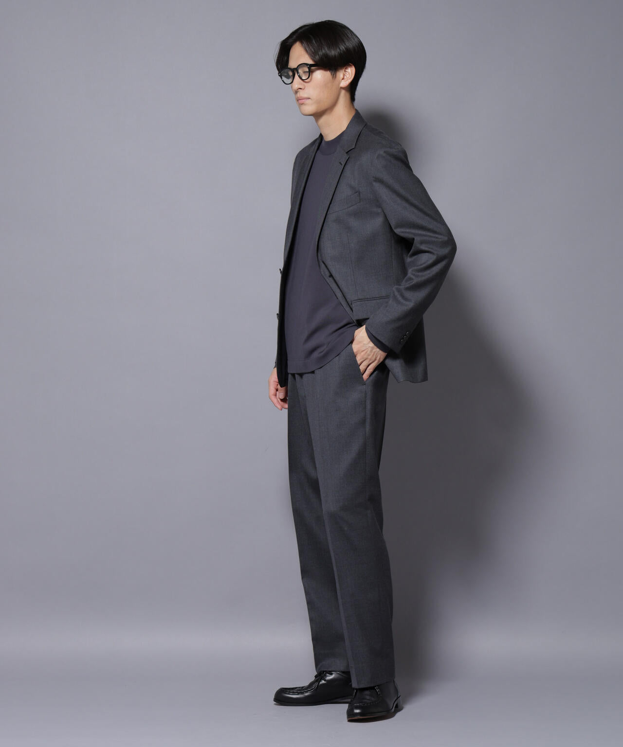 「N JACKET PREMIUM」RENU(R)洗えるサキソニーストレートパンツ 6685229208
