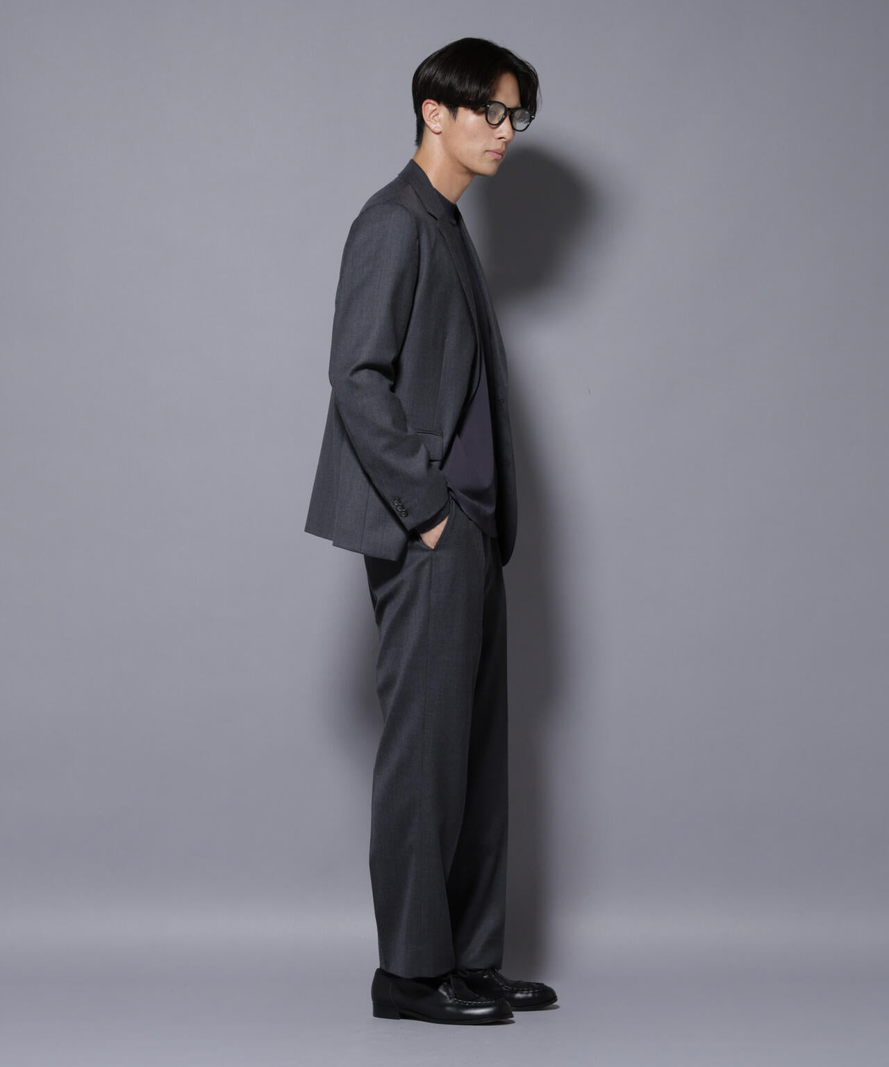 「N JACKET PREMIUM」RENU(R)洗えるサキソニーストレートパンツ 6685229208