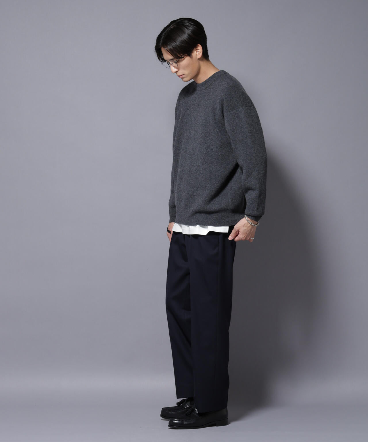 「N JACKET PREMIUM」RENU(R)洗えるサキソニーストレートパンツ 6685229208