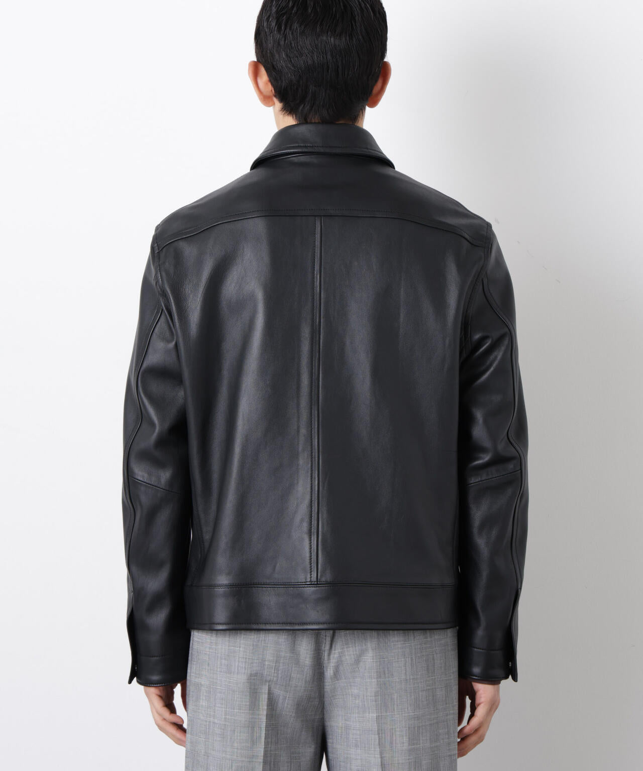 ラムナッパレザーライダースジャケット 6686113201