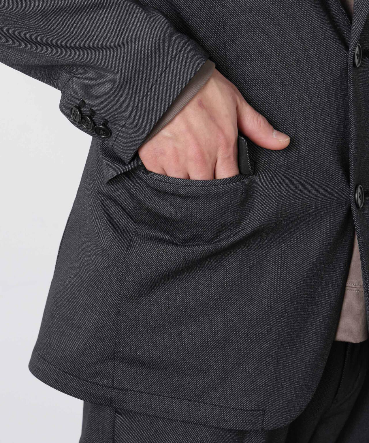 【大人気セットアップ】「Damerino」 軽量ジャージーデニムライクストレッチセットアップ 6686118202