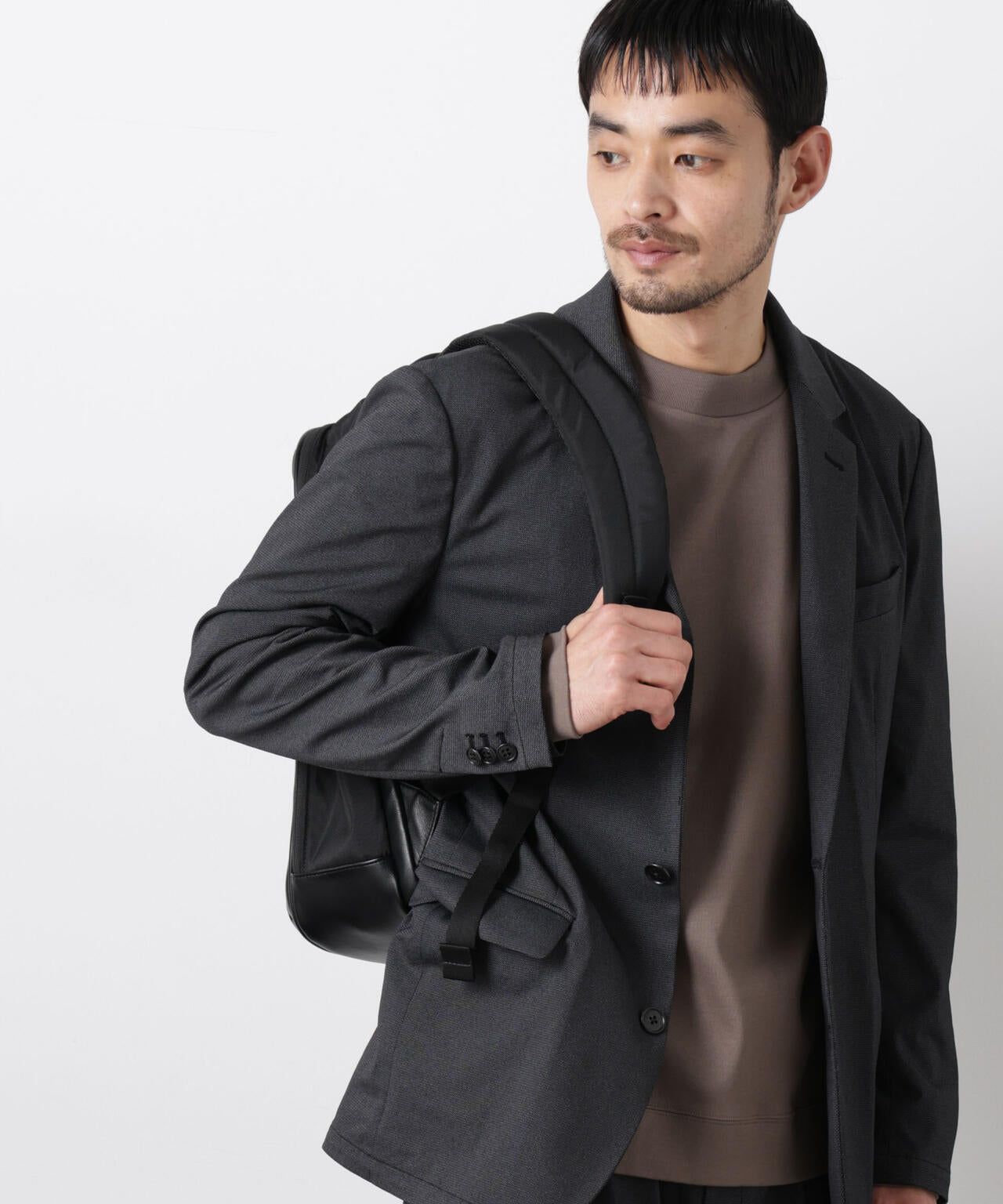 【大人気セットアップ】「Damerino」 軽量ジャージーデニムライクストレッチセットアップ 6686118202