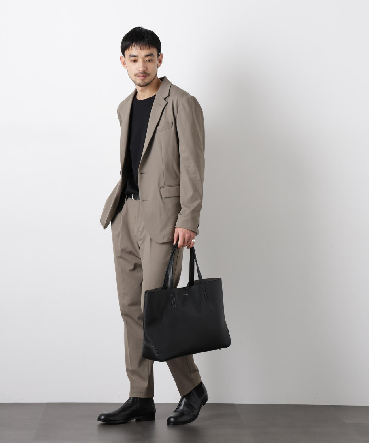 【大人気セットアップ】「Damerino」 軽量ジャージーデニムライクストレッチセットアップ 6686118202