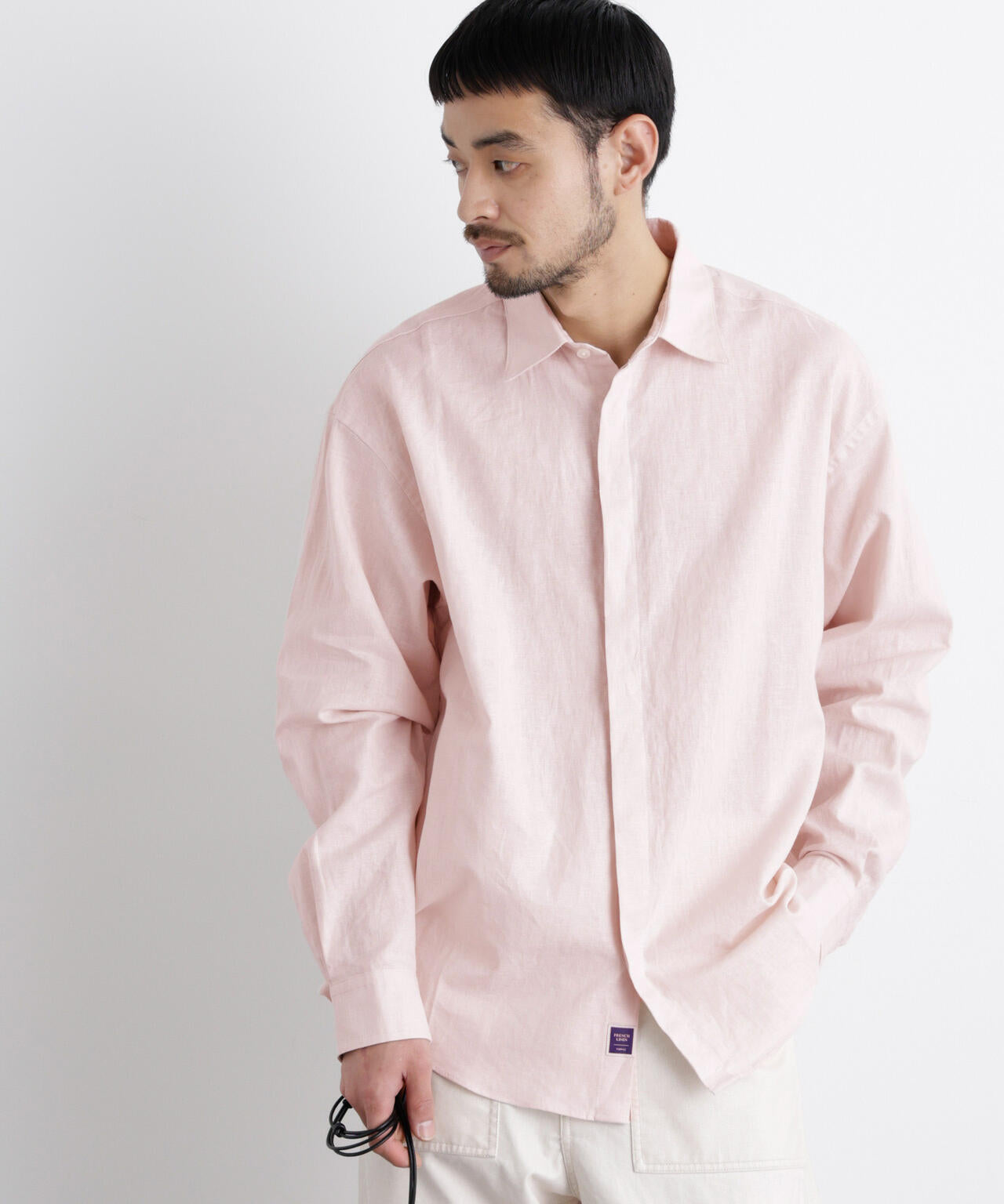 「FRENCH LINEN」リネンコットンレギュラーシャツ 6686120201
