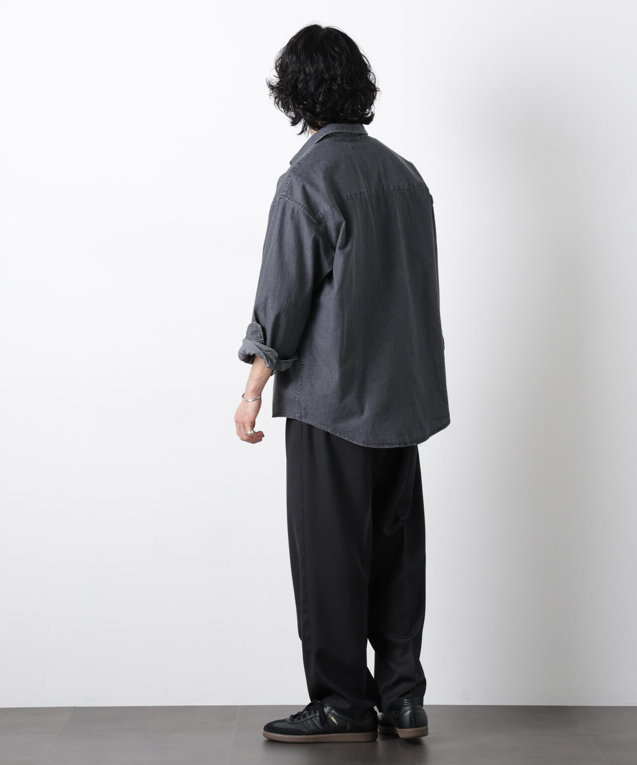 「OtoNANO」大人のワイドシャツ デニムシャツ 長袖 6686120213