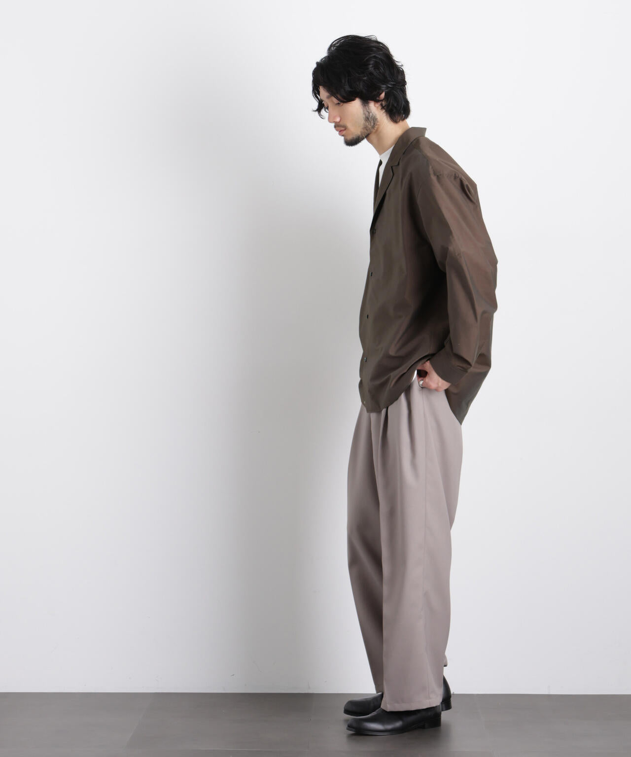 「OtoNANO」 大人のワイドシャツ テーラードカラーシャツ 6686120214