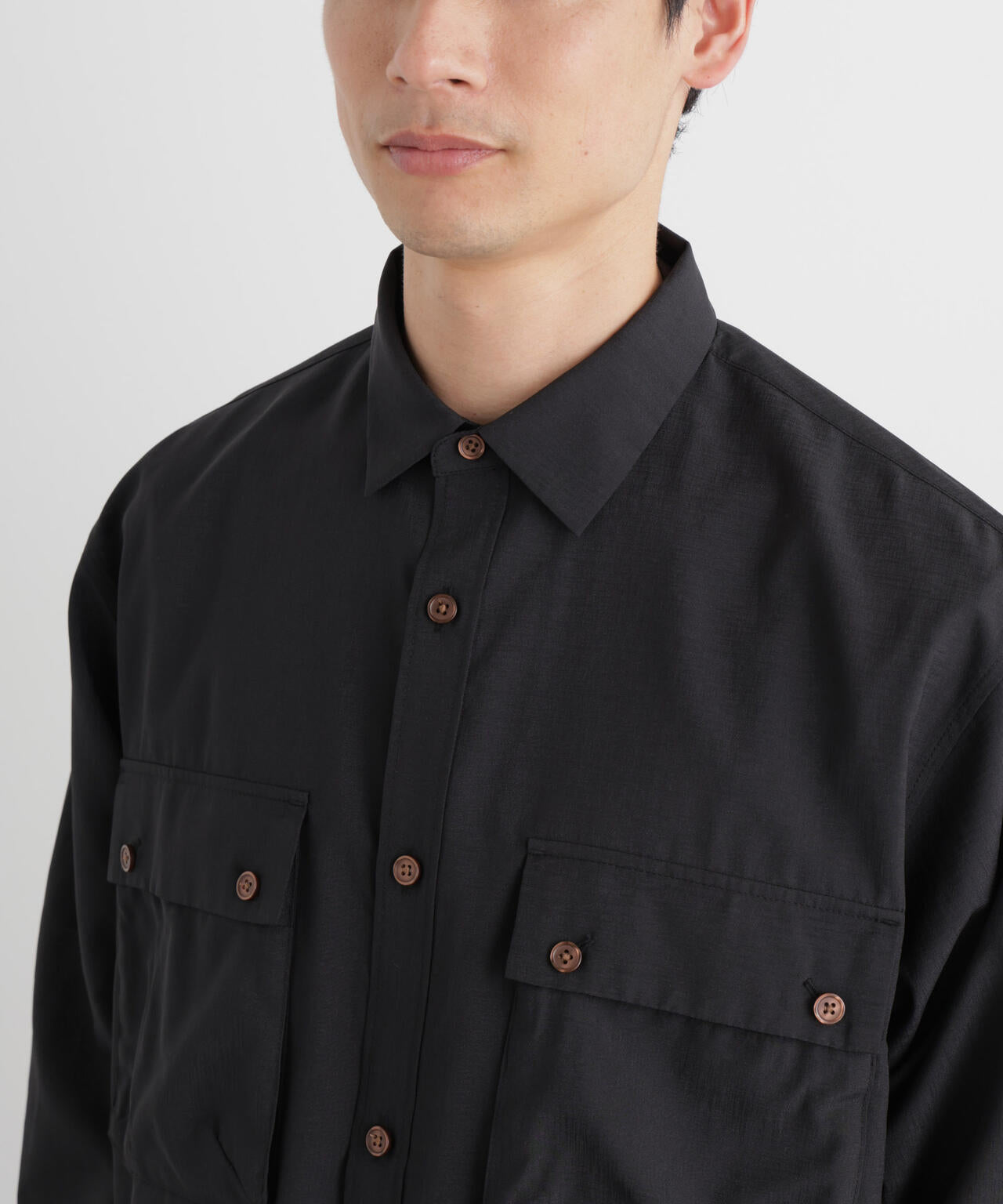 テクニカルリネンライクWポケットシャツジャケット/吸水速乾・接触冷感・UVカット(セットアップ可) 6686120216