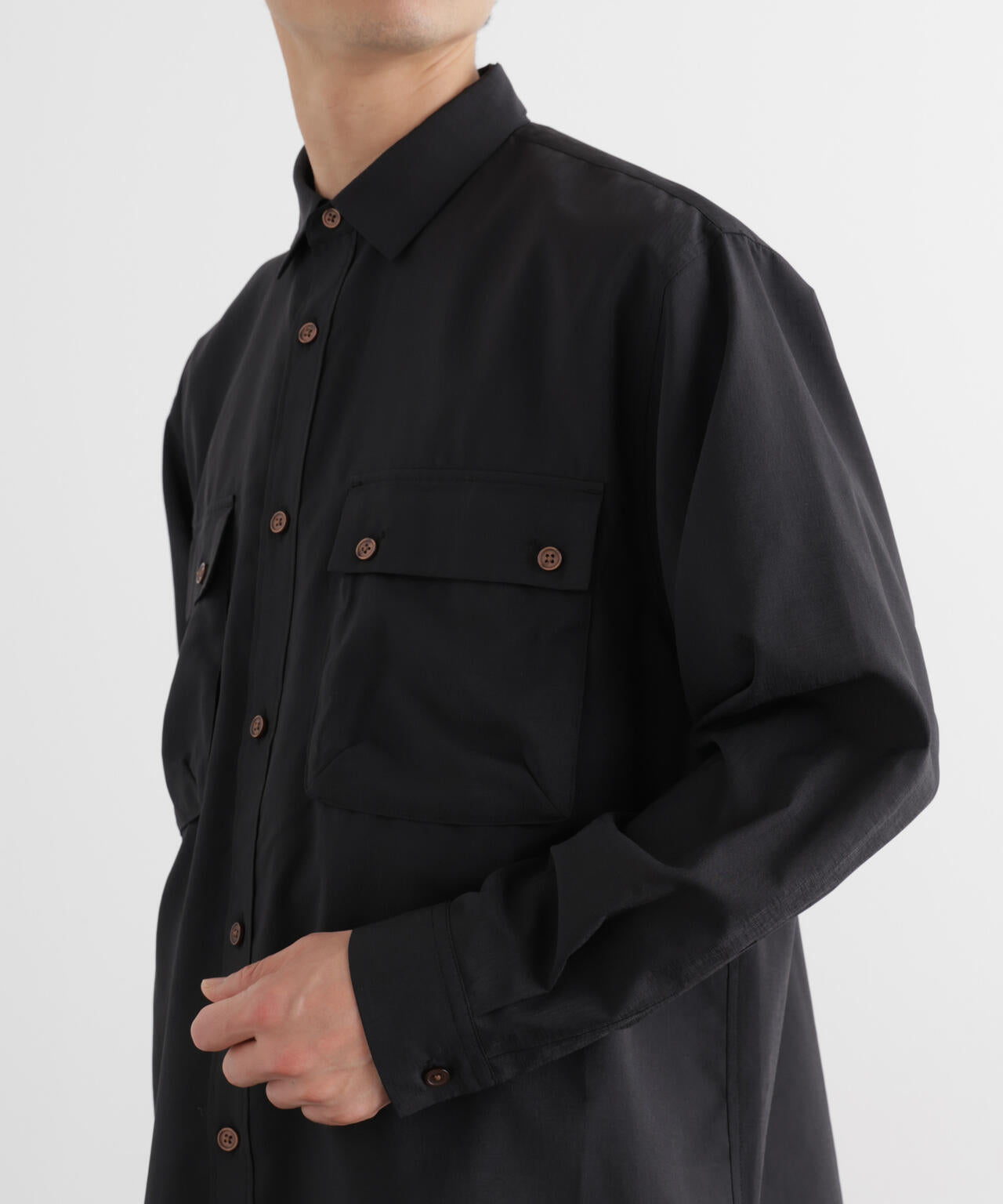 テクニカルリネンライクWポケットシャツジャケット/吸水速乾・接触冷感・UVカット(セットアップ可) 6686120216