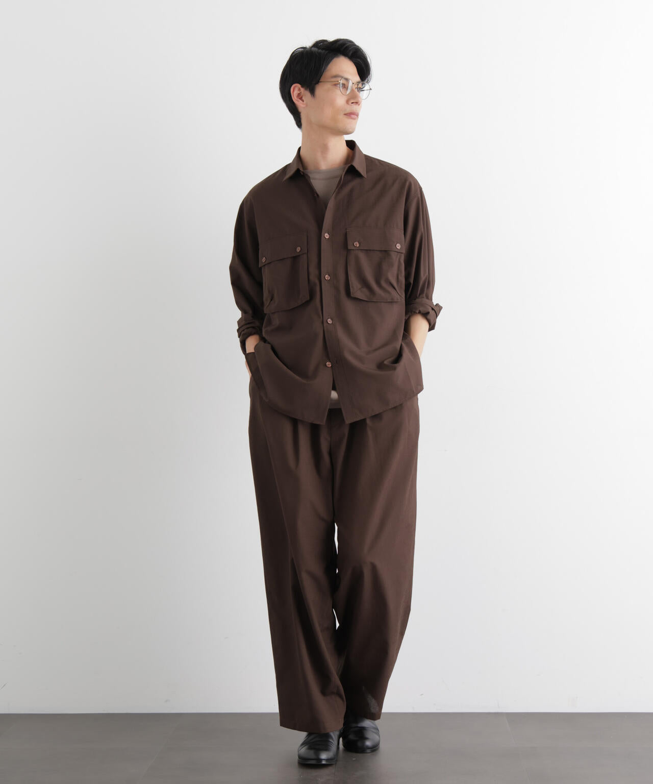 テクニカルリネンライクWポケットシャツジャケット/吸水速乾・接触冷感・UVカット(セットアップ可) 6686120216