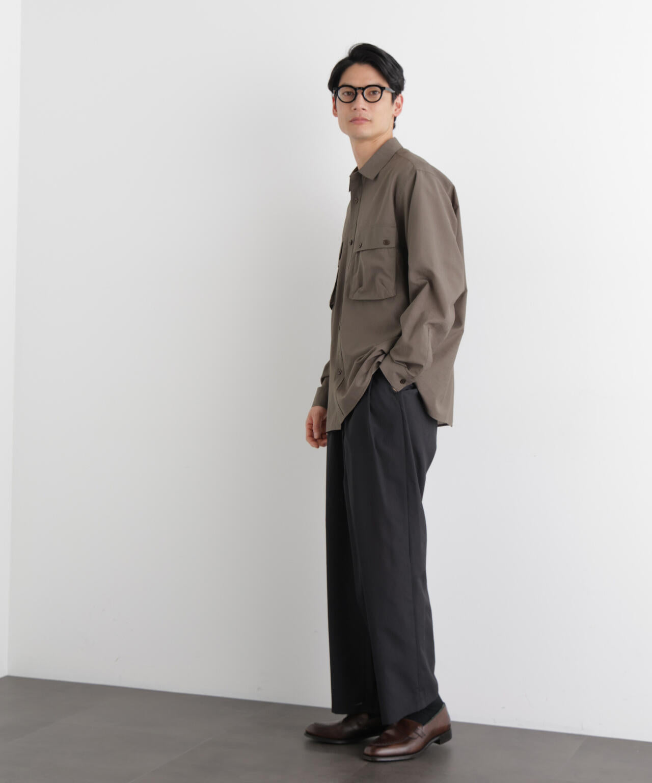 テクニカルリネンライクWポケットシャツジャケット/吸水速乾・接触冷感・UVカット(セットアップ可) 6686120216