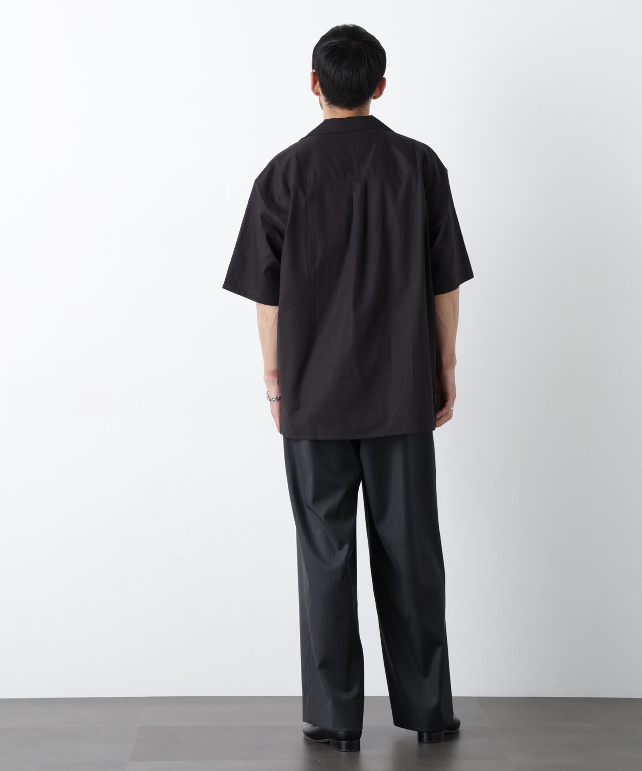 「FRENCH LINEN」 フライフロント半袖シャツ 6686121201