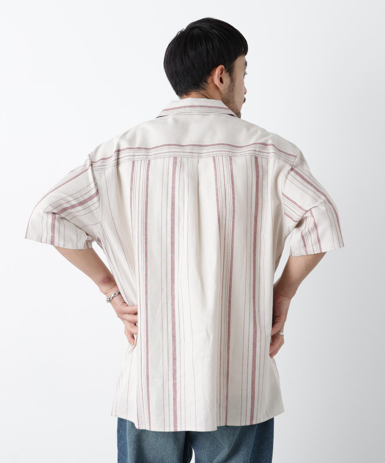 「FRENCH LINEN」 フライフロント半袖シャツ 6686121201
