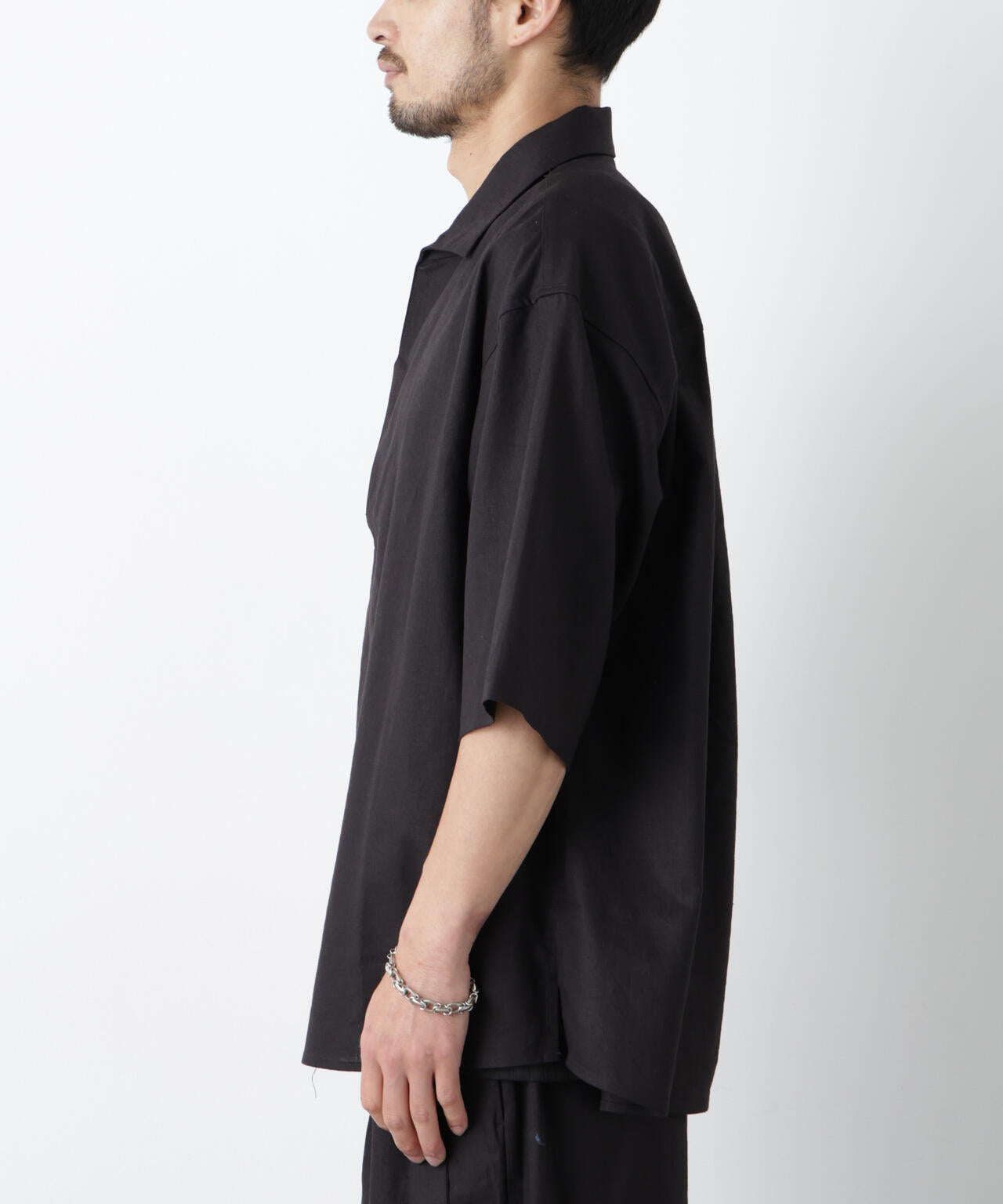 「FRENCH LINEN」イタリアンスキッパー半袖シャツ 6686121202