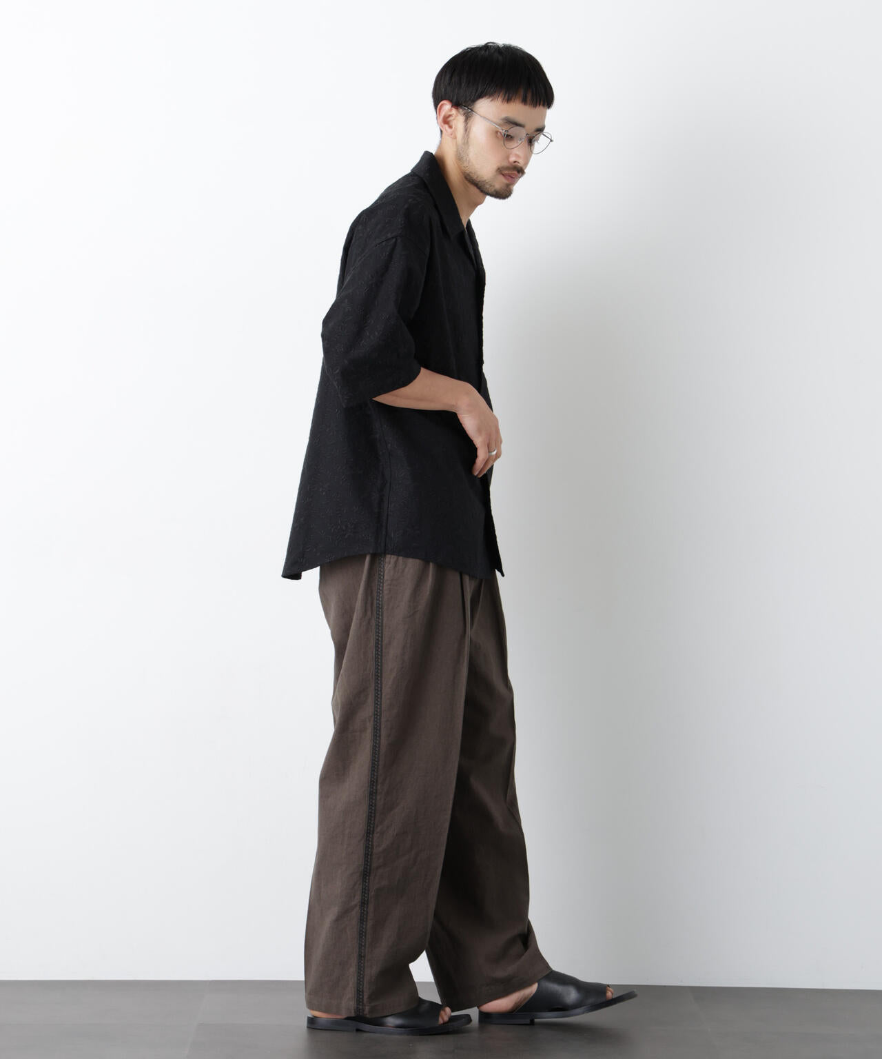 「OtoNANO」×masoret総柄刺繍シャツ(セットアップ可) 6686121222