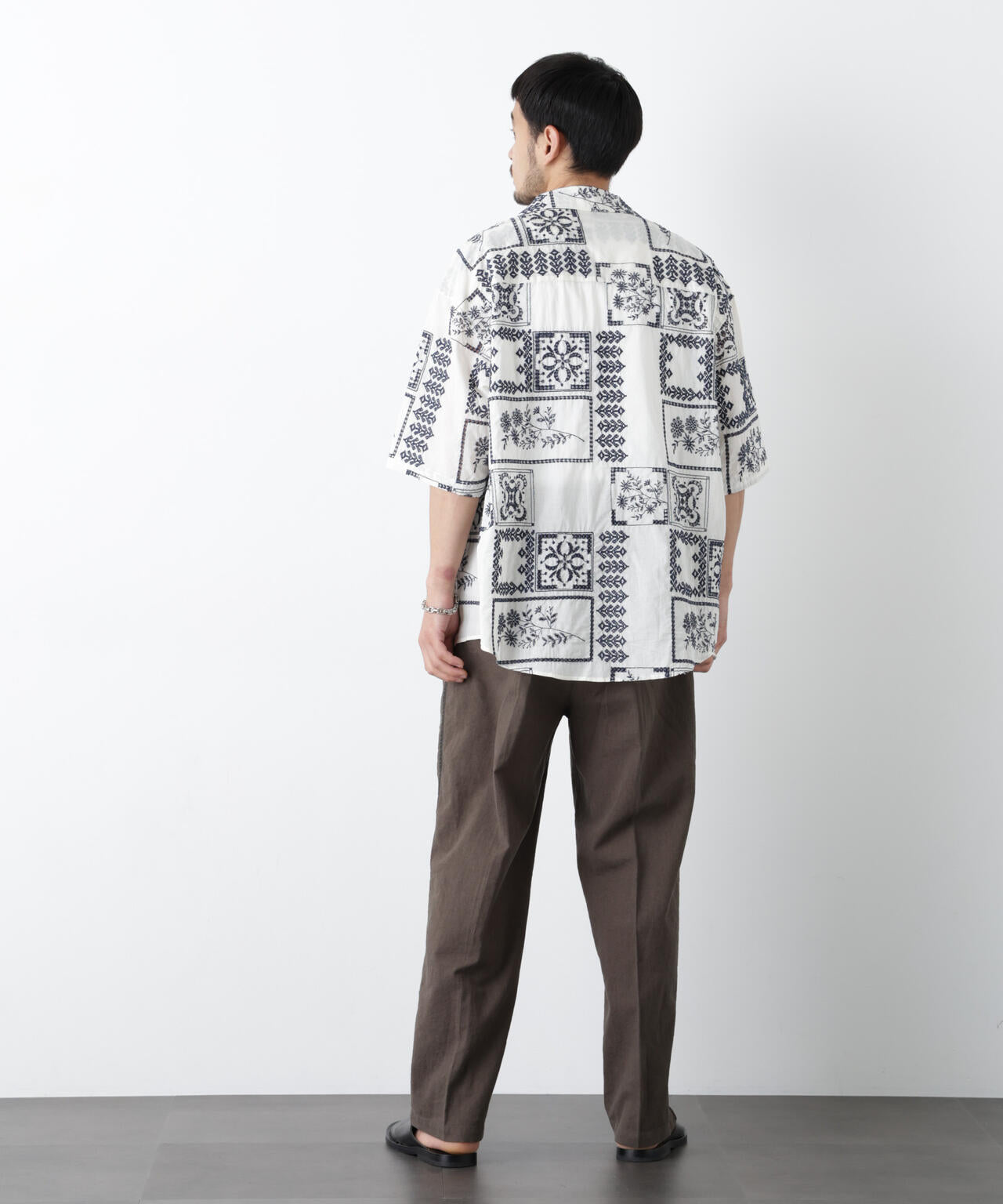 「OtoNANO」×masoret アイレット刺繍シャツ 6686121224