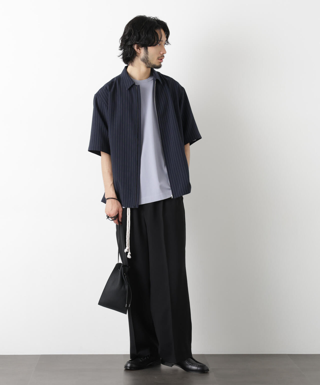 「メランジドライ」ZIPシャツブルゾン(セットアップ可) 6686121225