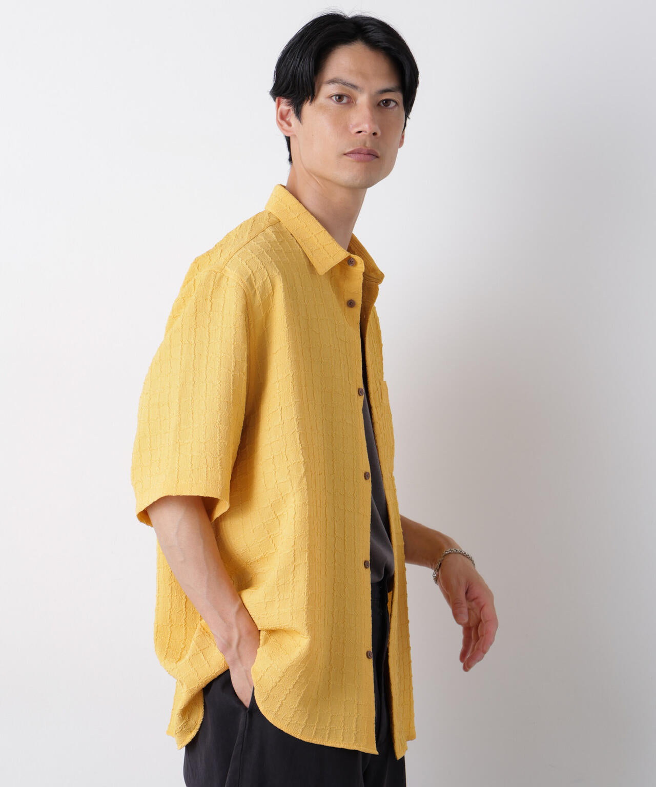 ふくれ二重織シャツ 6686121233