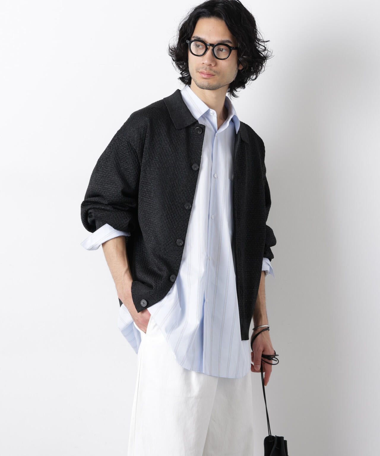 ギマポロカラーニットジャケット 6686122204