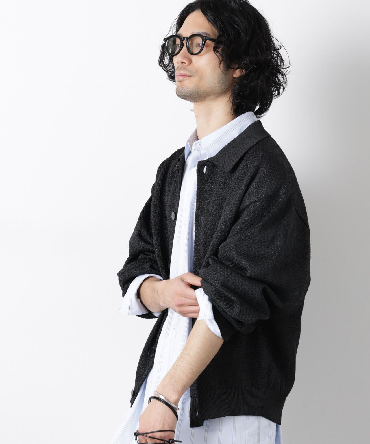 ギマポロカラーニットジャケット 6686122204