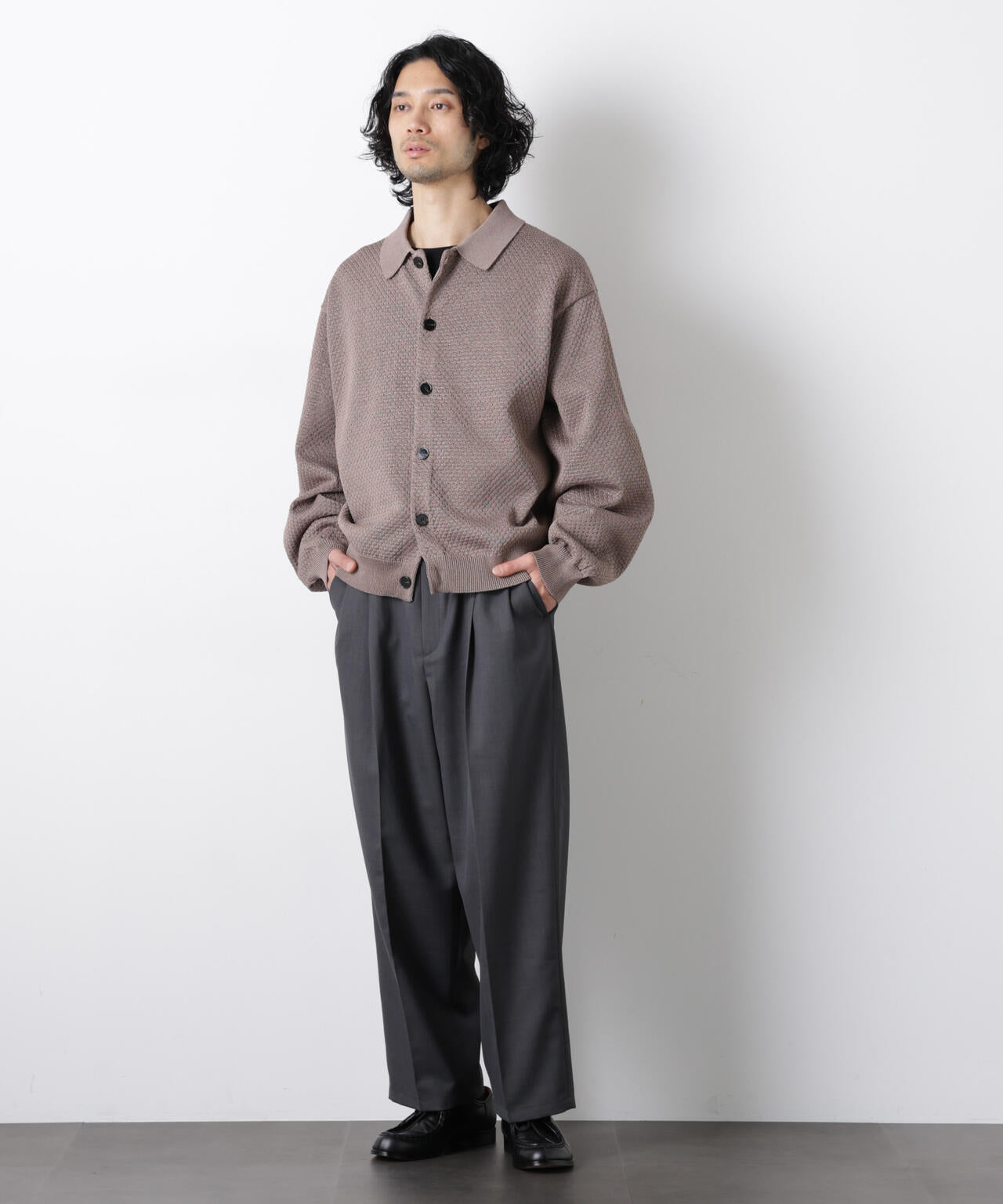 ギマポロカラーニットジャケット 6686122204