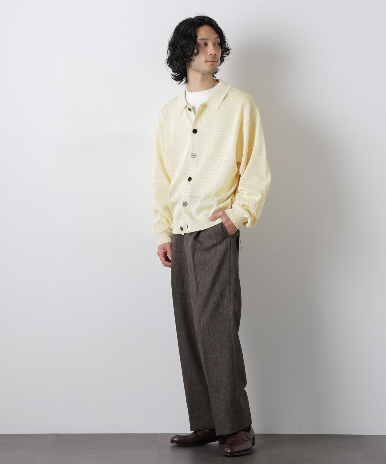 ギマポロカラーニットジャケット 6686122204