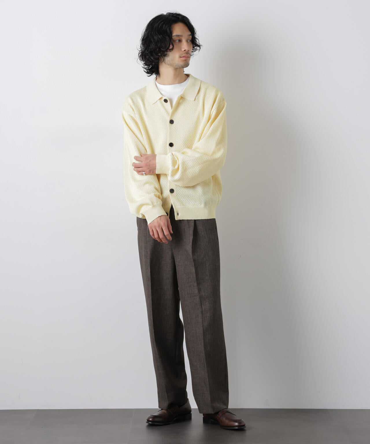 ギマポロカラーニットジャケット 6686122204