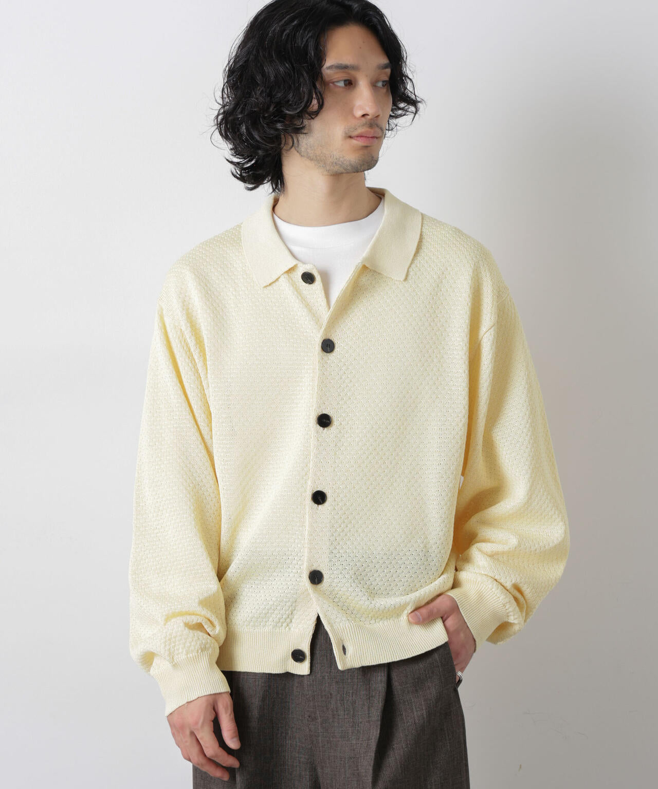 ギマポロカラーニットジャケット 6686122204