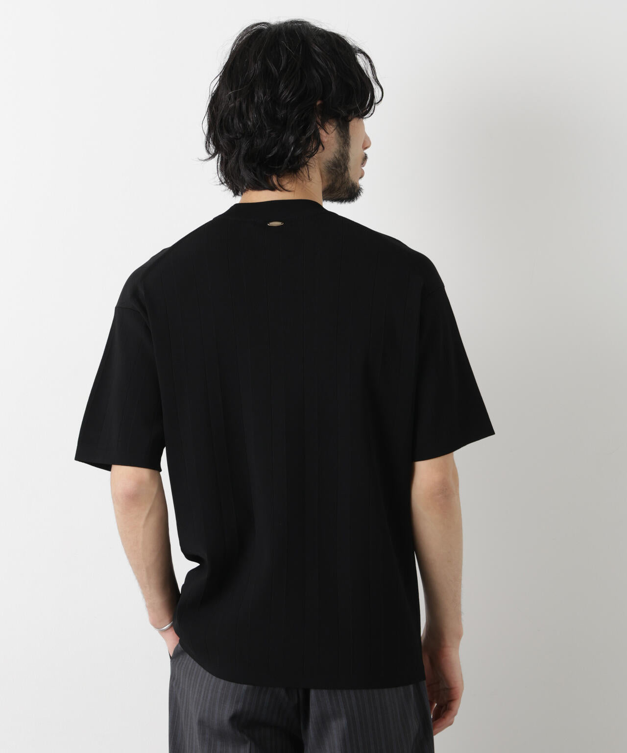 「ASSEMBLANC」 針抜きクルーネックニット 6686122208