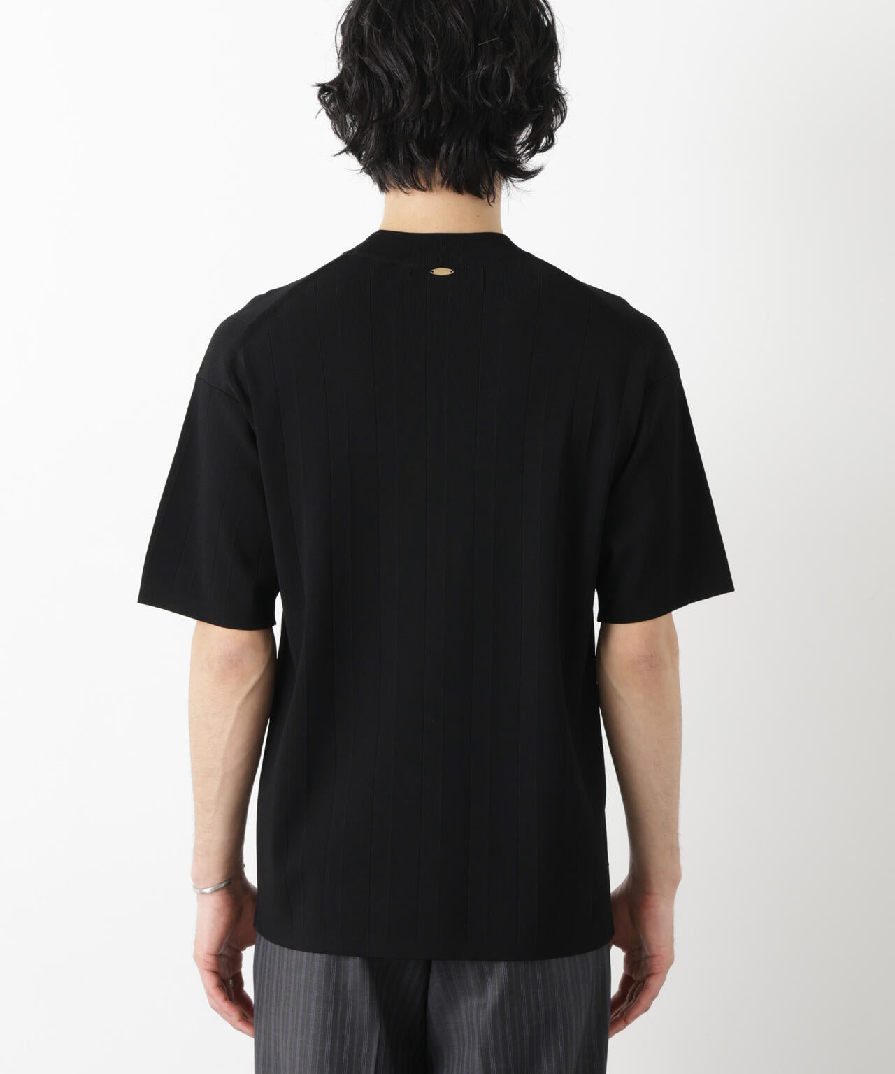 「ASSEMBLANC」 針抜きクルーネックニット 6686122208