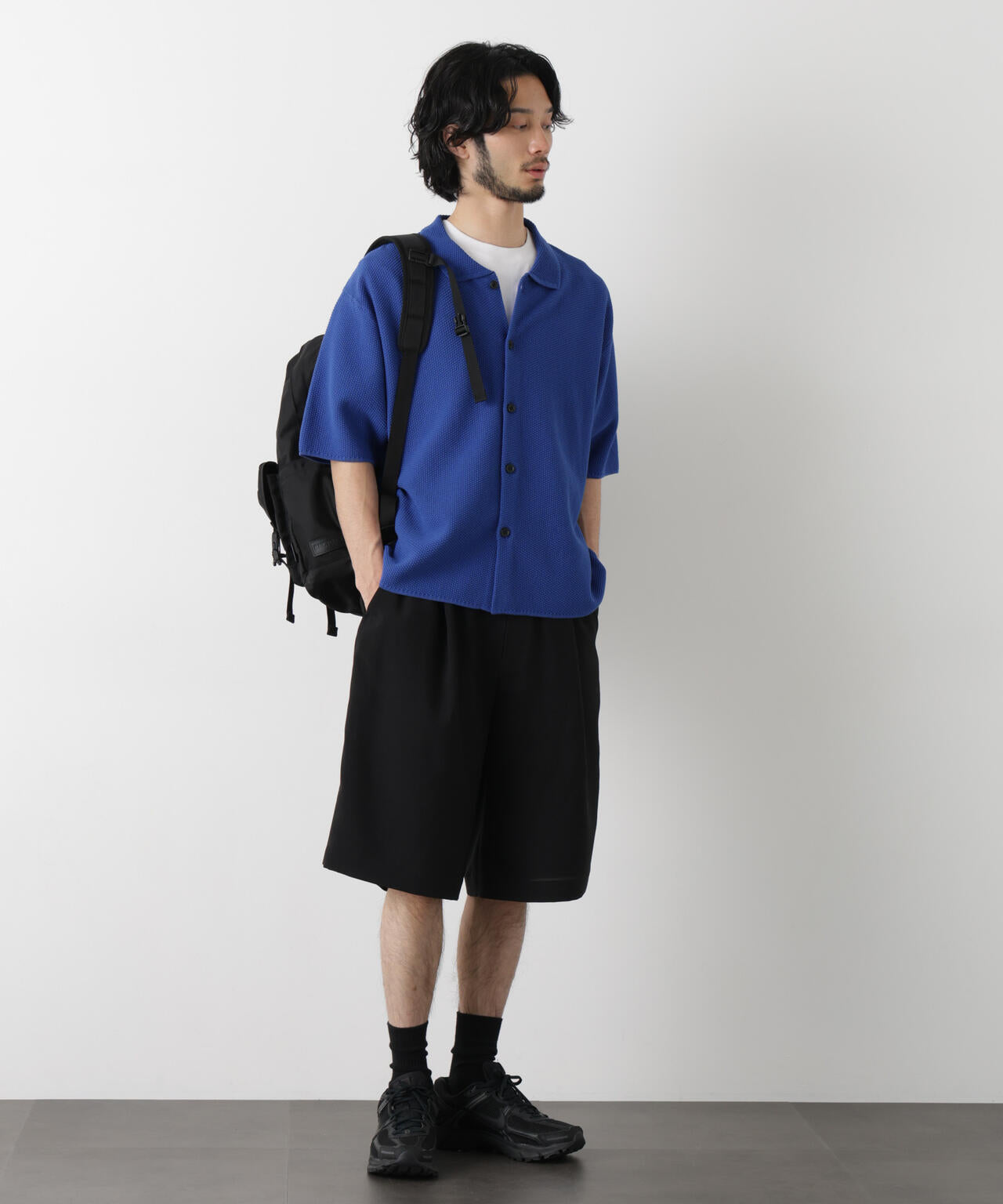 コットンシードステッチニットシャツ 6686122210