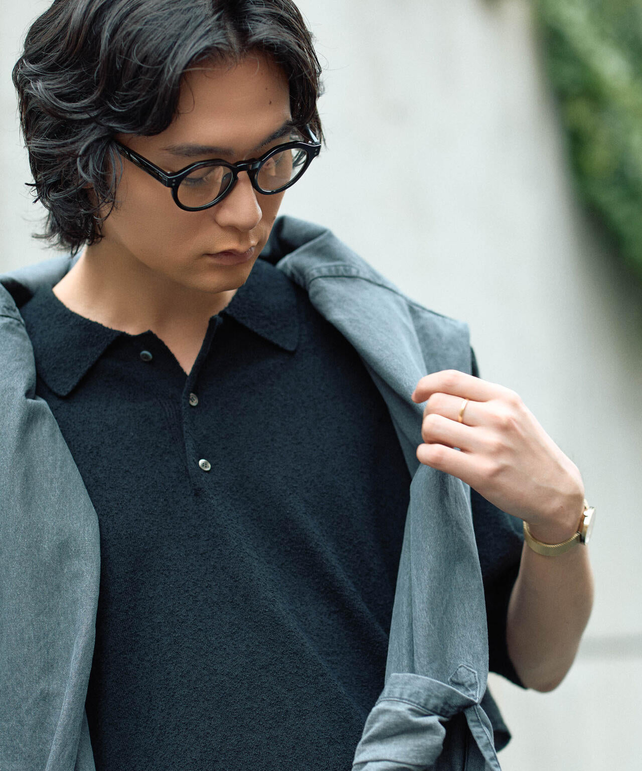 C/Ny ブークレ ニットポロシャツ 6686122212