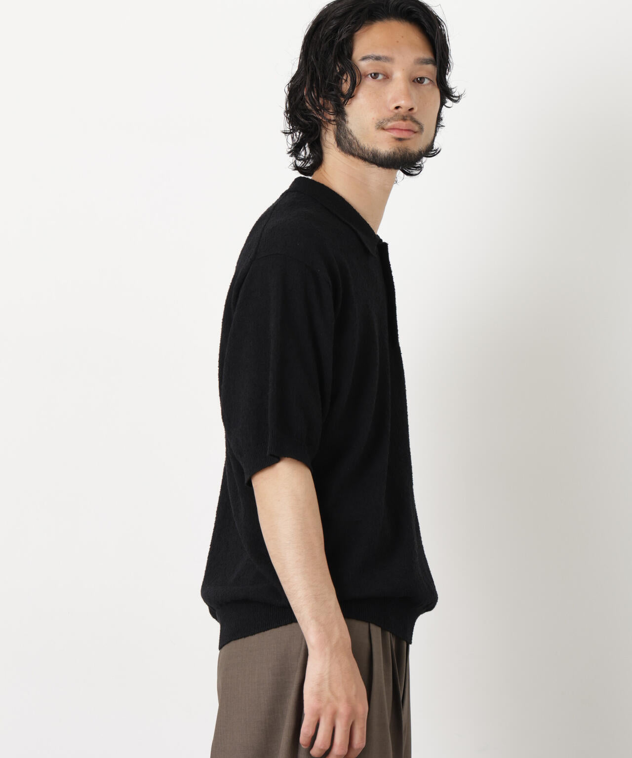 C/Ny ブークレ ニットポロシャツ 6686122212