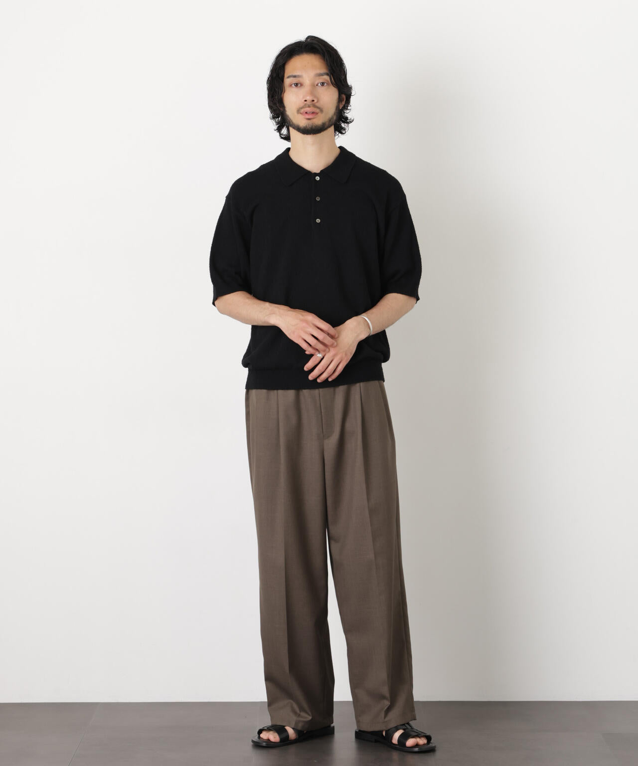 C/Ny ブークレ ニットポロシャツ 6686122212