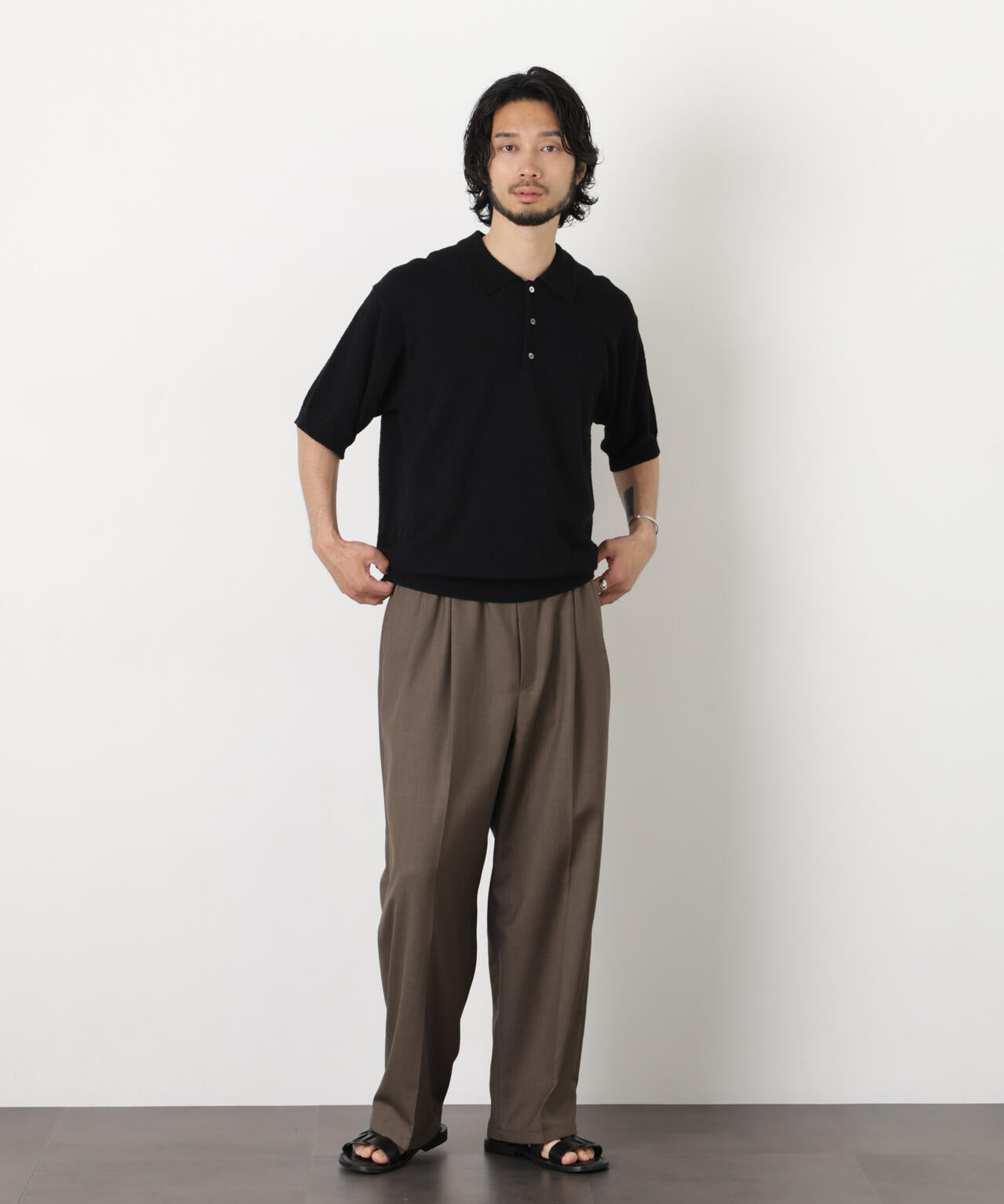 C/Ny ブークレ ニットポロシャツ 6686122212