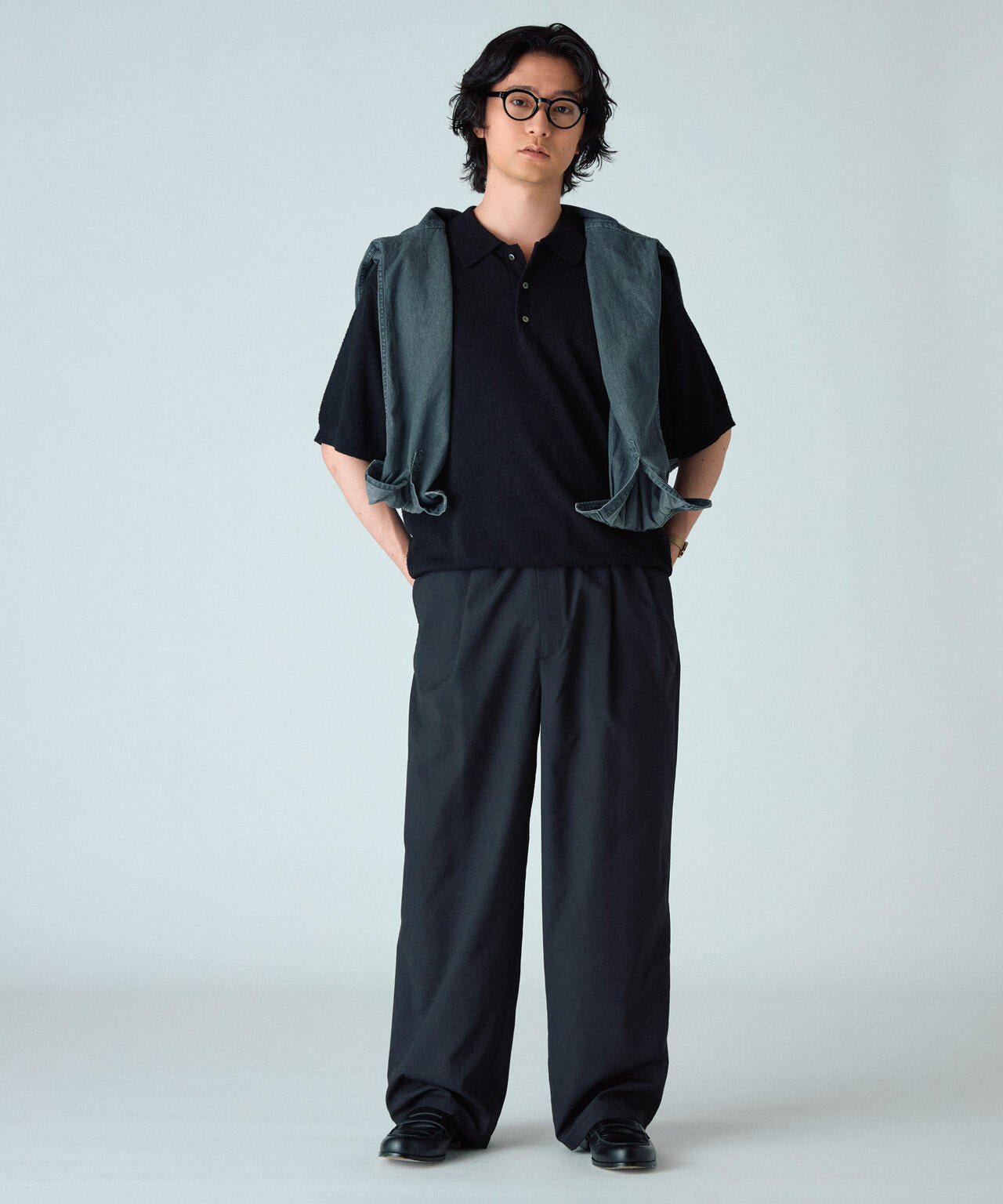 C/Ny ブークレ ニットポロシャツ 6686122212