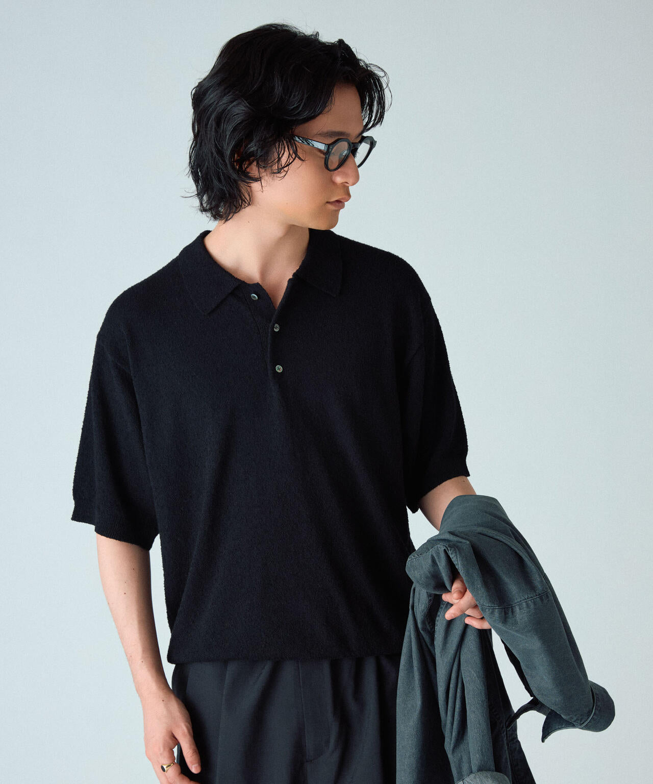 C/Ny ブークレ ニットポロシャツ 6686122212