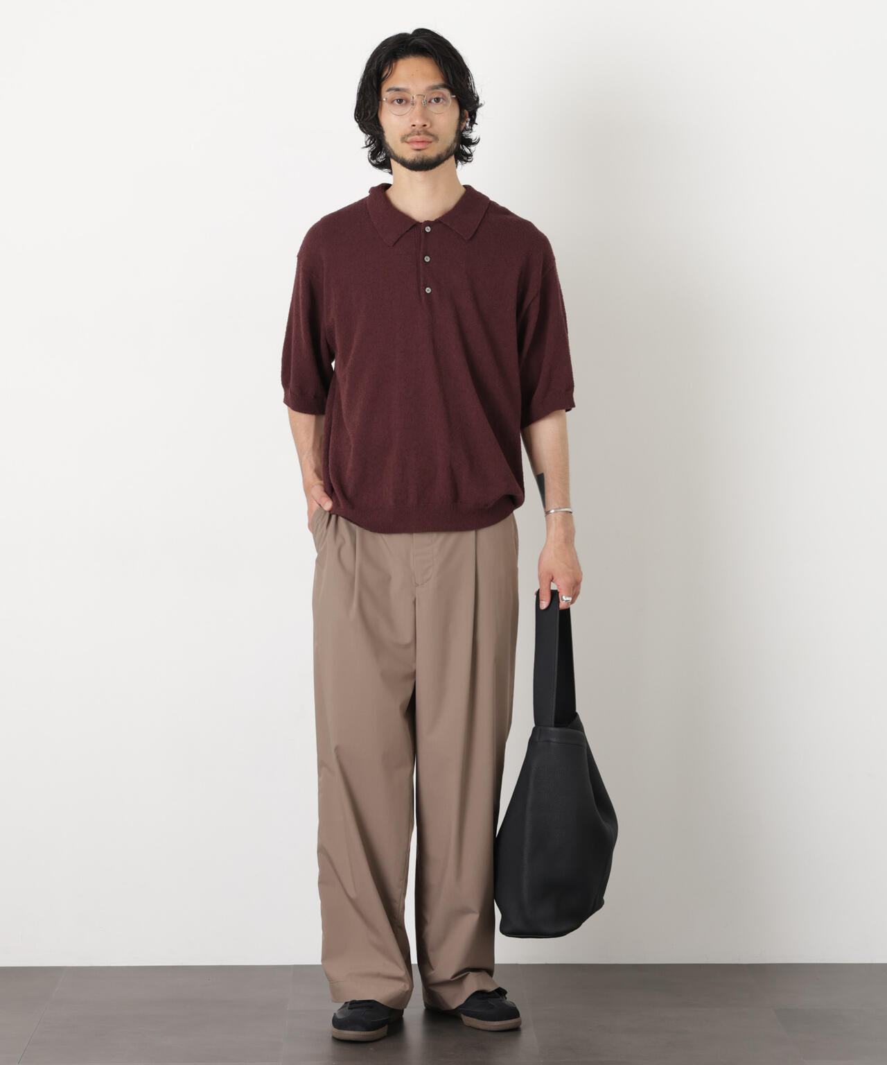 C/Ny ブークレ ニットポロシャツ 6686122212