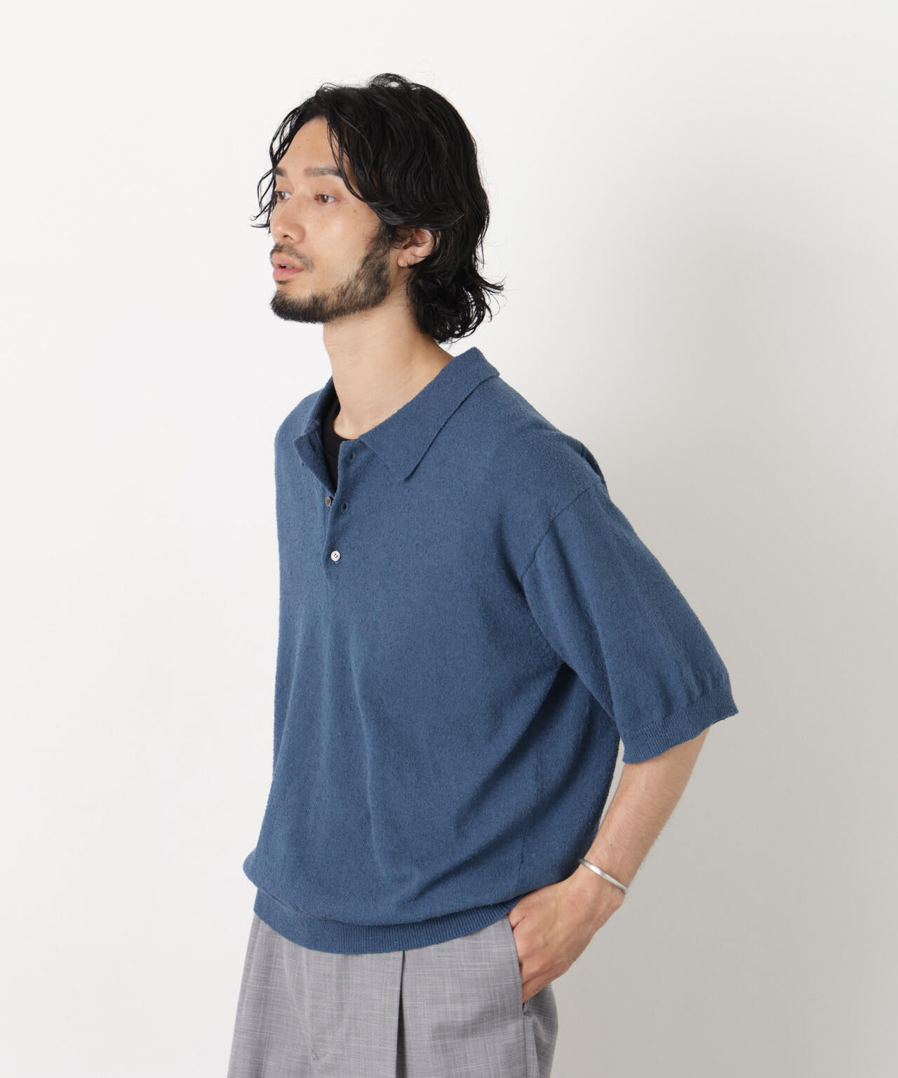 C/Ny ブークレ ニットポロシャツ 6686122212