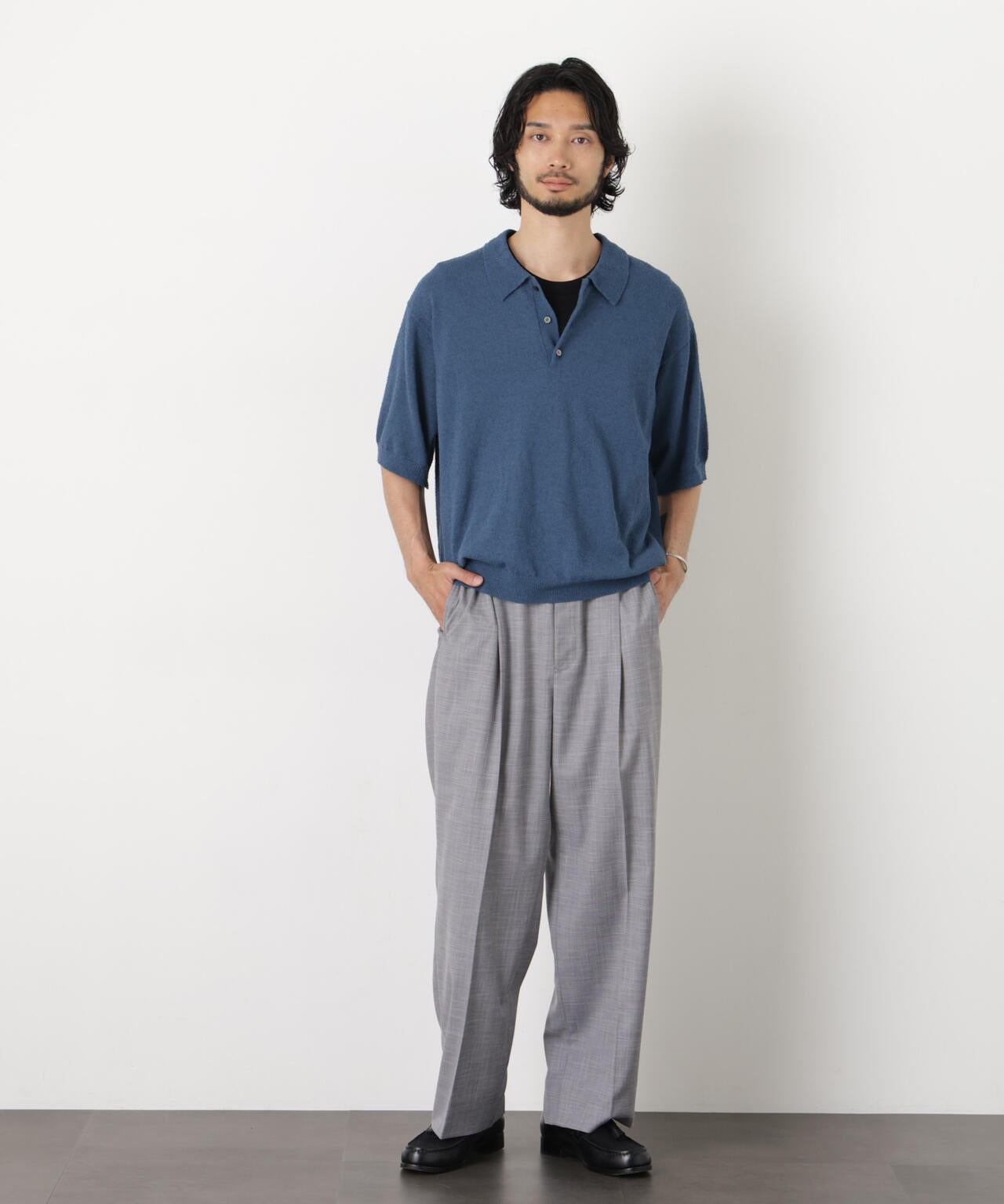 C/Ny ブークレ ニットポロシャツ 6686122212