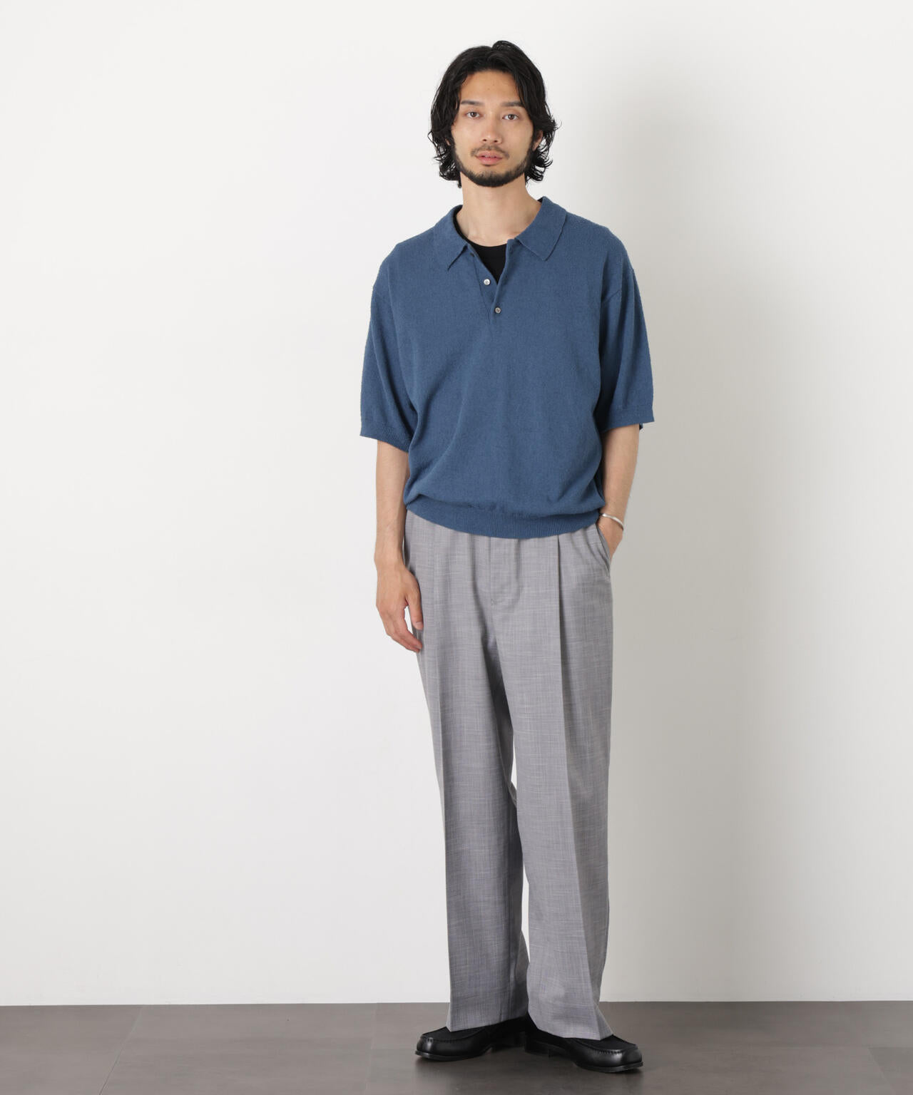 C/Ny ブークレ ニットポロシャツ 6686122212