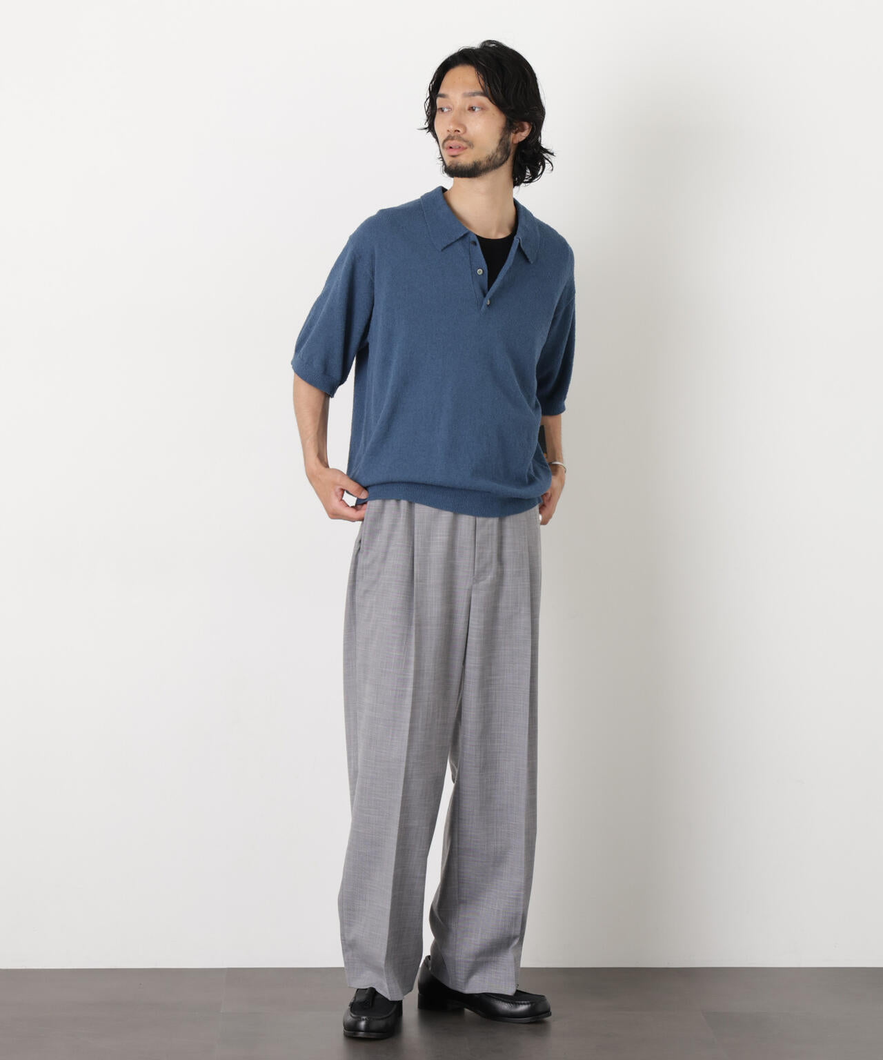 C/Ny ブークレ ニットポロシャツ 6686122212