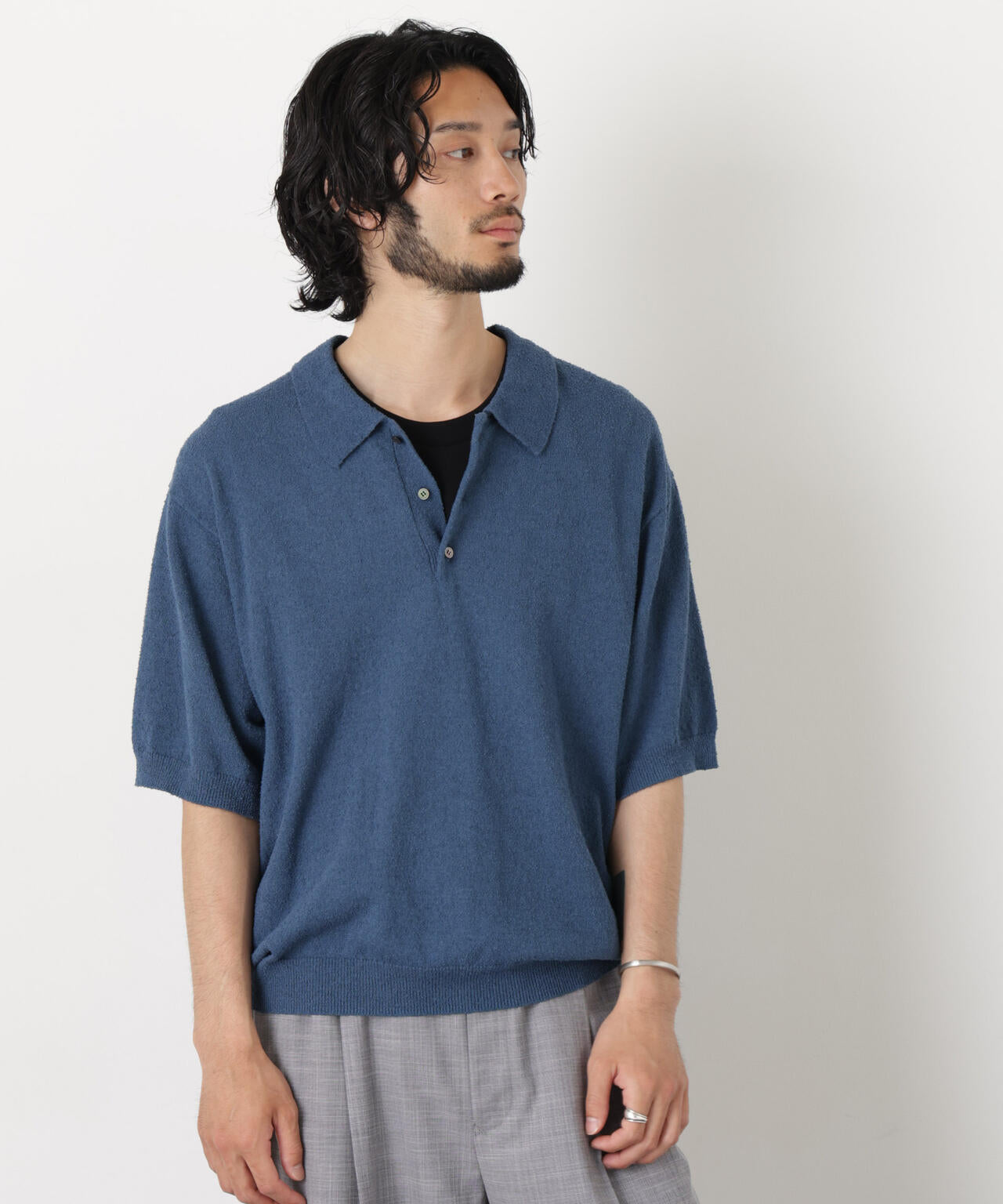 C/Ny ブークレ ニットポロシャツ 6686122212