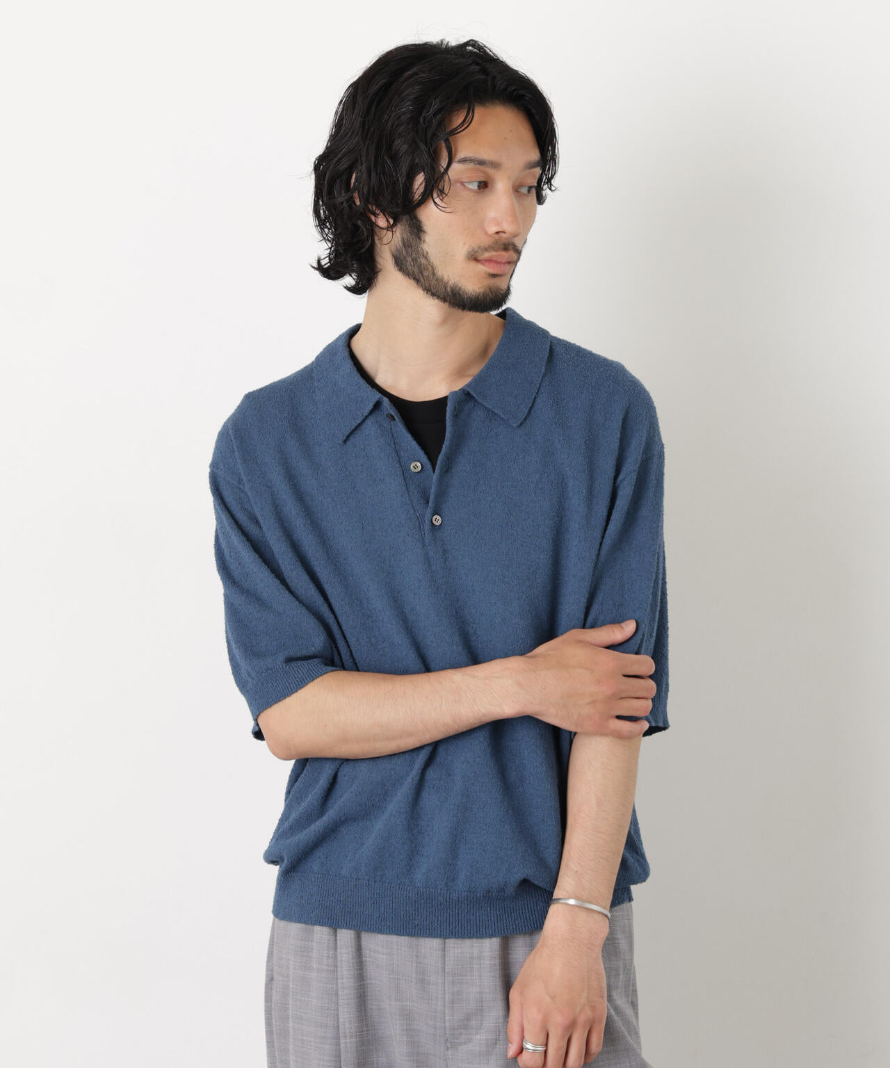 C/Ny ブークレ ニットポロシャツ 6686122212