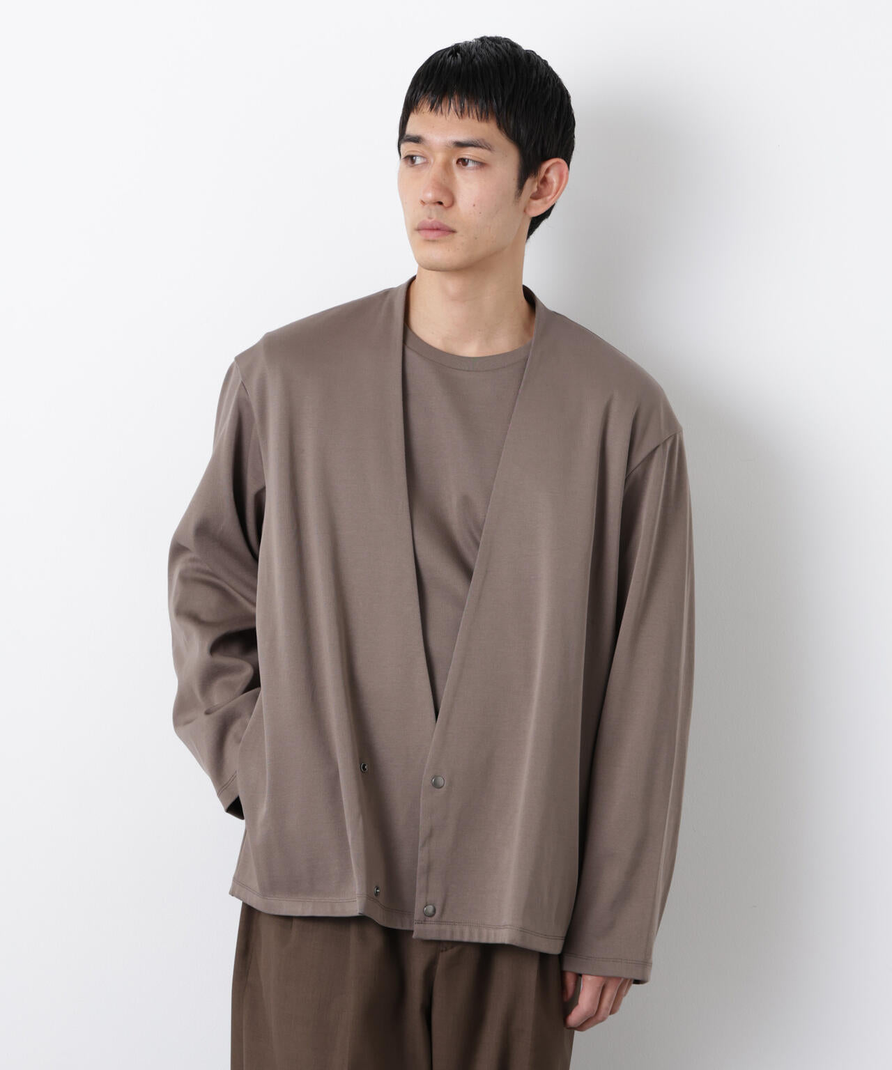 「FORMAL JERSEY」ノーカラーカーディガン 6686123203