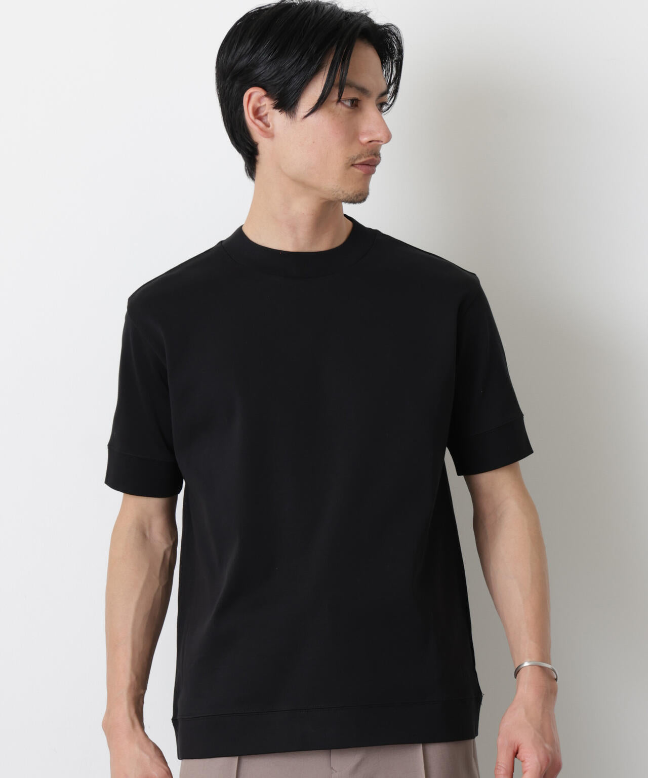 「FORMAL JERSEY」モックネックカットソー半袖 6686124202