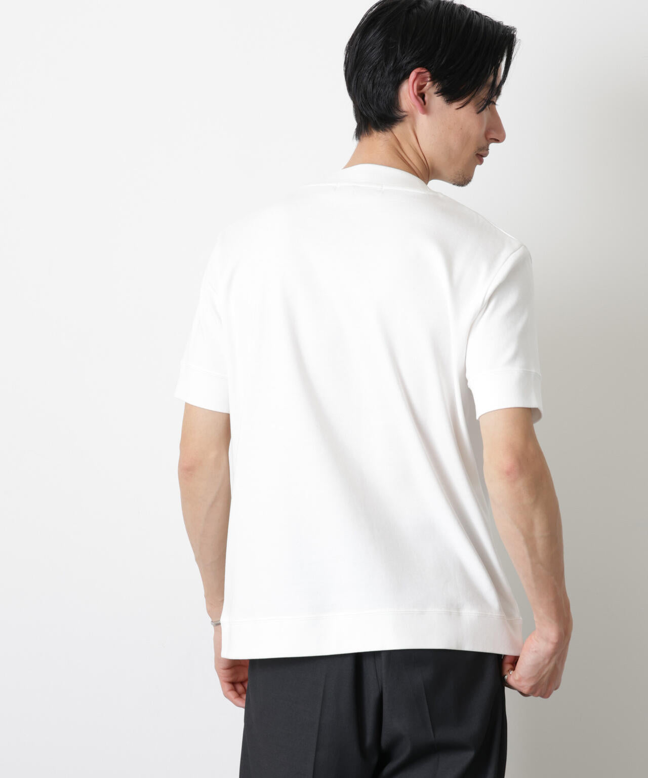 「FORMAL JERSEY」モックネックカットソー半袖 6686124202