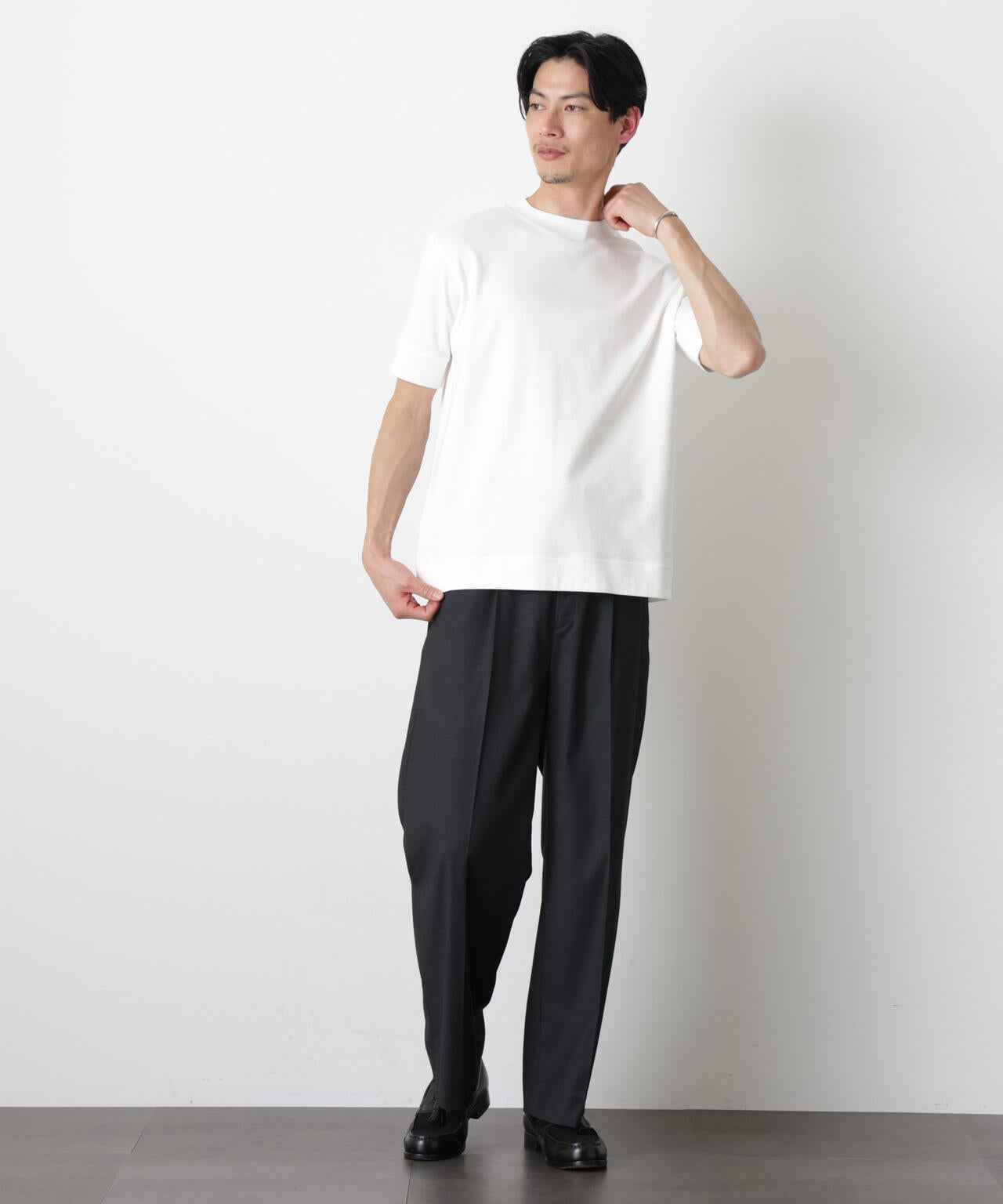「FORMAL JERSEY」モックネックカットソー半袖 6686124202